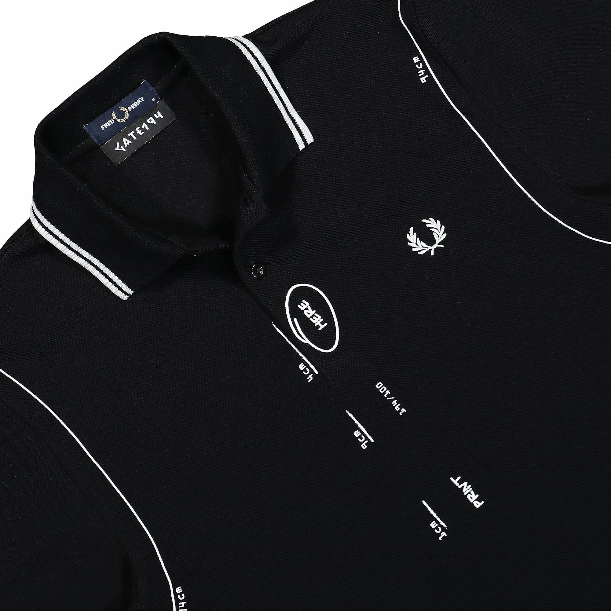 Fred Perry Printed Shirt Black Polo Shirts Material | Overkill