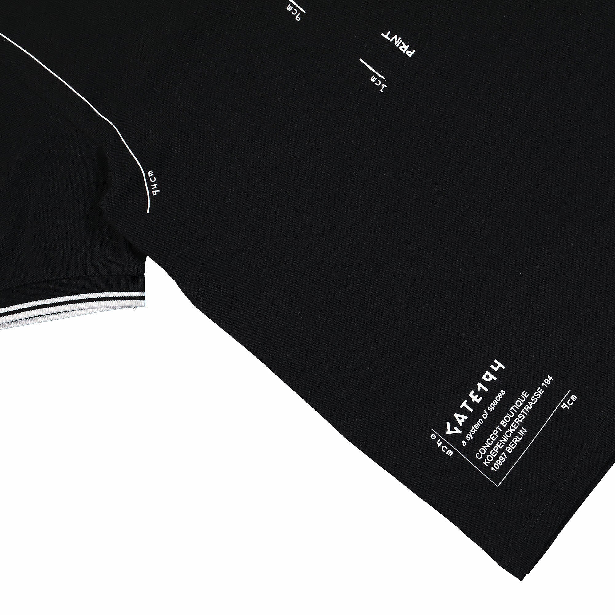 Fred Perry Printed Shirt Black Polo Shirts Detailfoto | Overkill