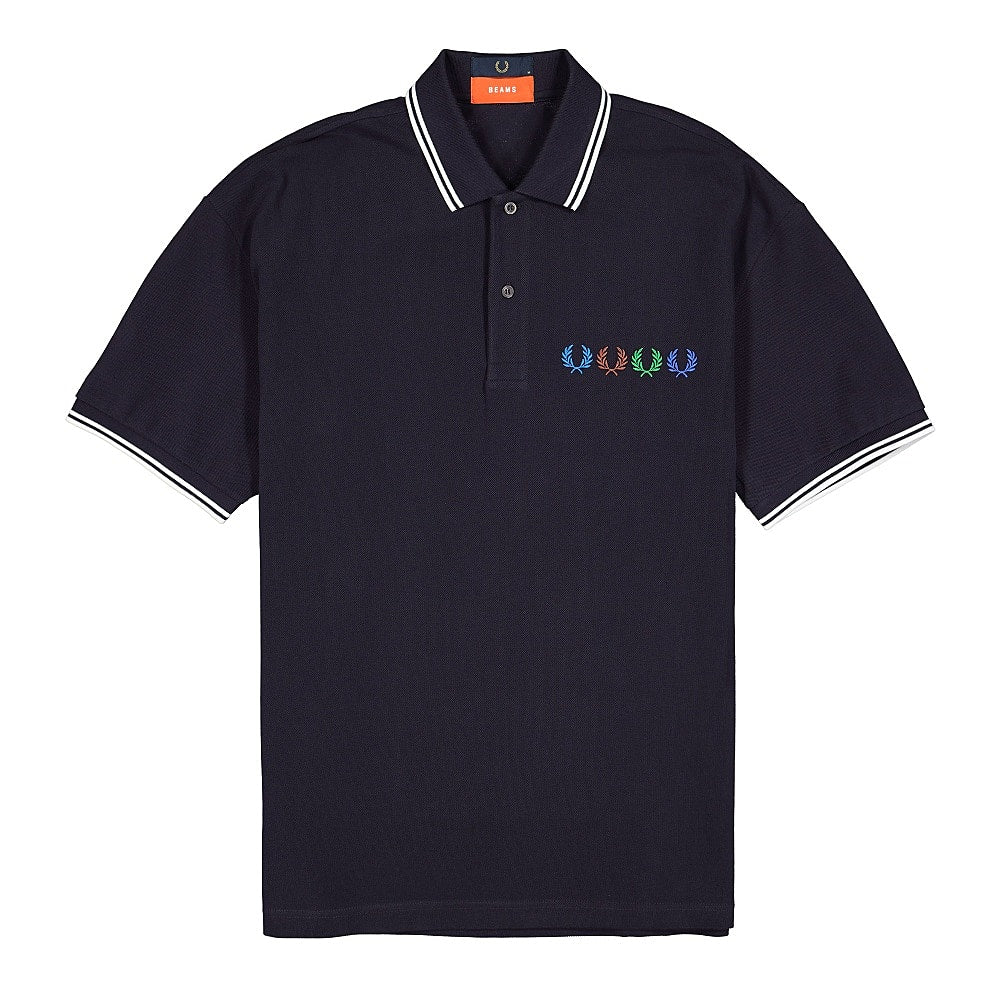 Fred Perry Beams x Fred Perry Twin Tipped Polo Shirt Indigo Night Polo Shirts SM8020-K12 | Overkill