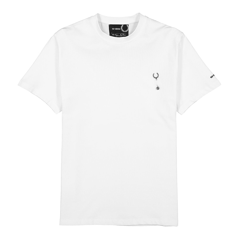 Fred Perry Raf Simons x Fred Perry Laurel Wreath Pin T-Shirt White T-Shirts SM9039 | Overkill