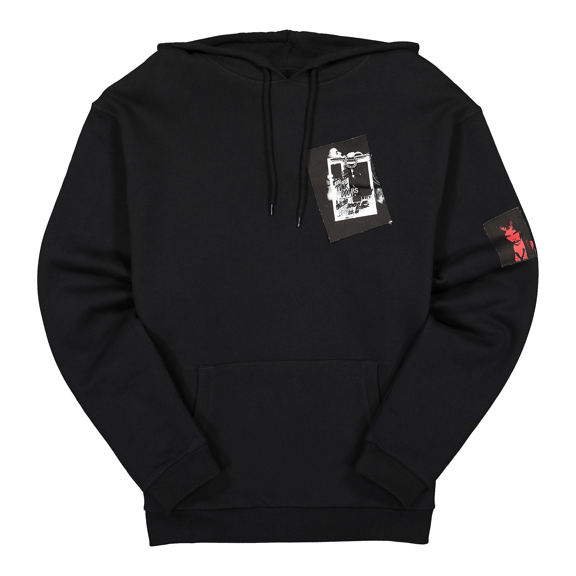 Fred Perry Raf Simons x Fred Perry Pin Printed Patch Hoodie Black Hoodies SM9044 | Overkill