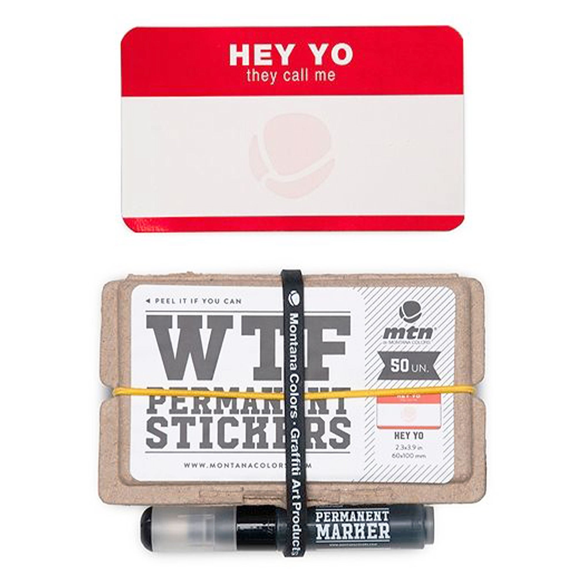 MTN wtf permanent sticker set - hey yo 0 Graffiti Sticker Material | Overkill