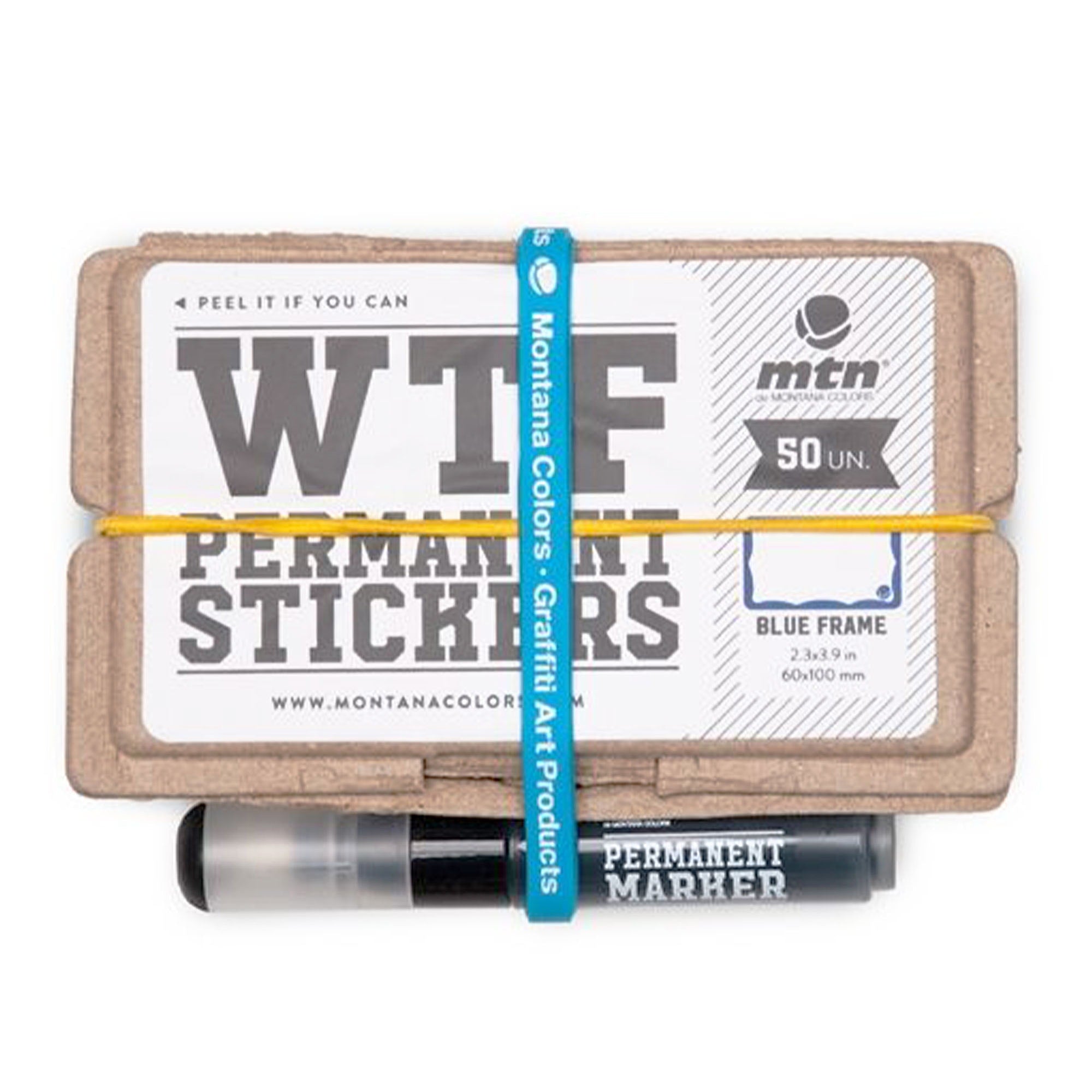 MTN wtf permanent sticker set - blue frame Graffiti Sticker SPPB01129 | Overkill