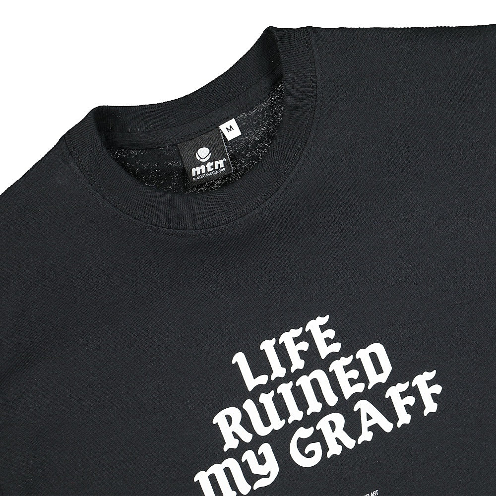 MTN Life Ruined My Graff T-Shirt Black T-Shirts Close-up | Overkill