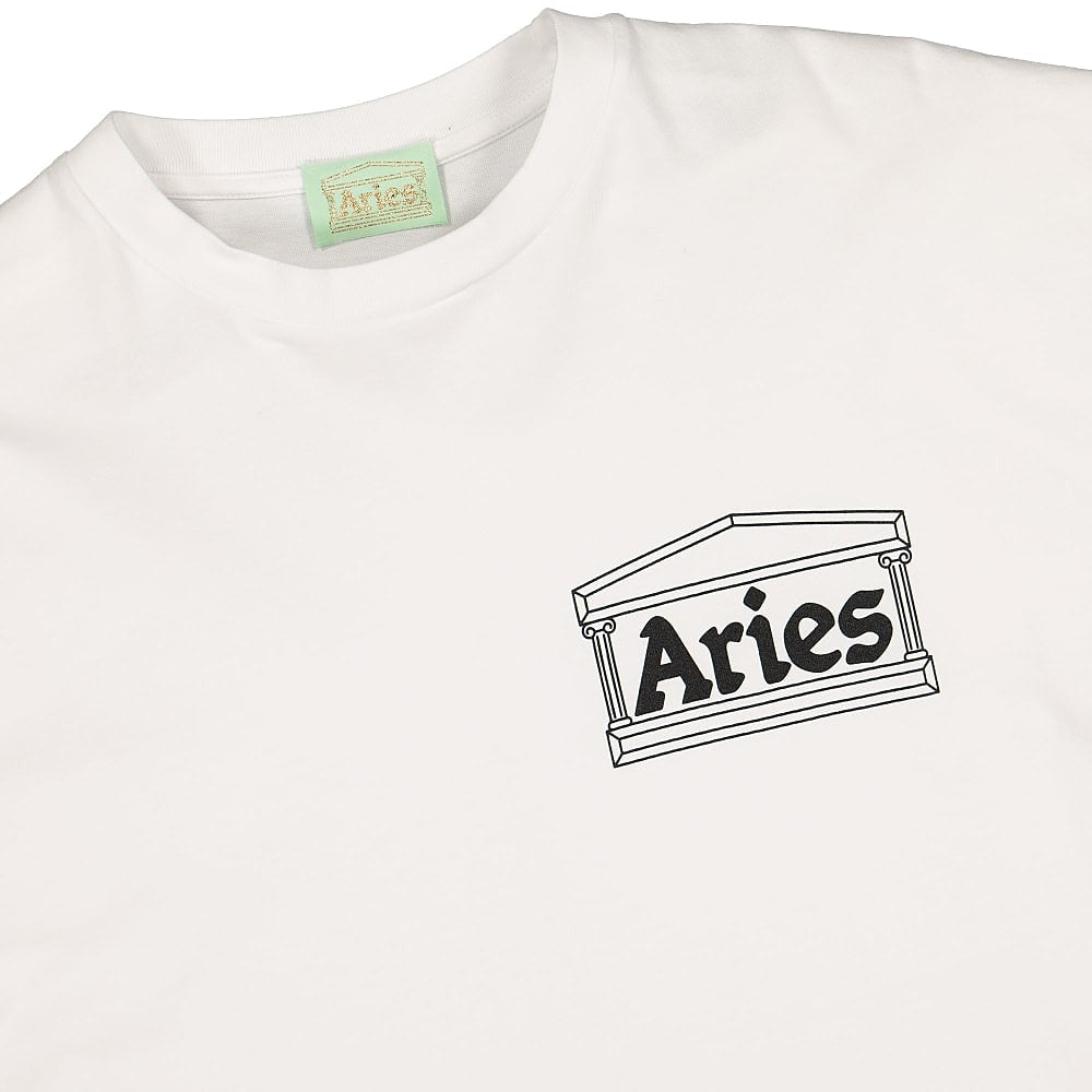 Aries Skate SS Tee White T-Shirts Close-up | Overkill