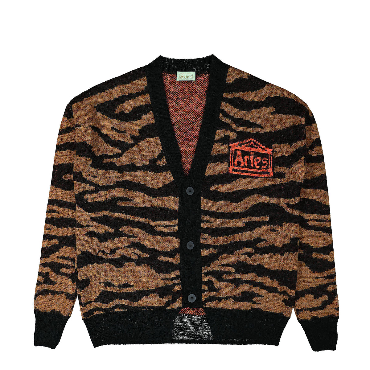 Aries Kurt Knit Cardigan Brown Cardigans SSAR20025 | Overkill