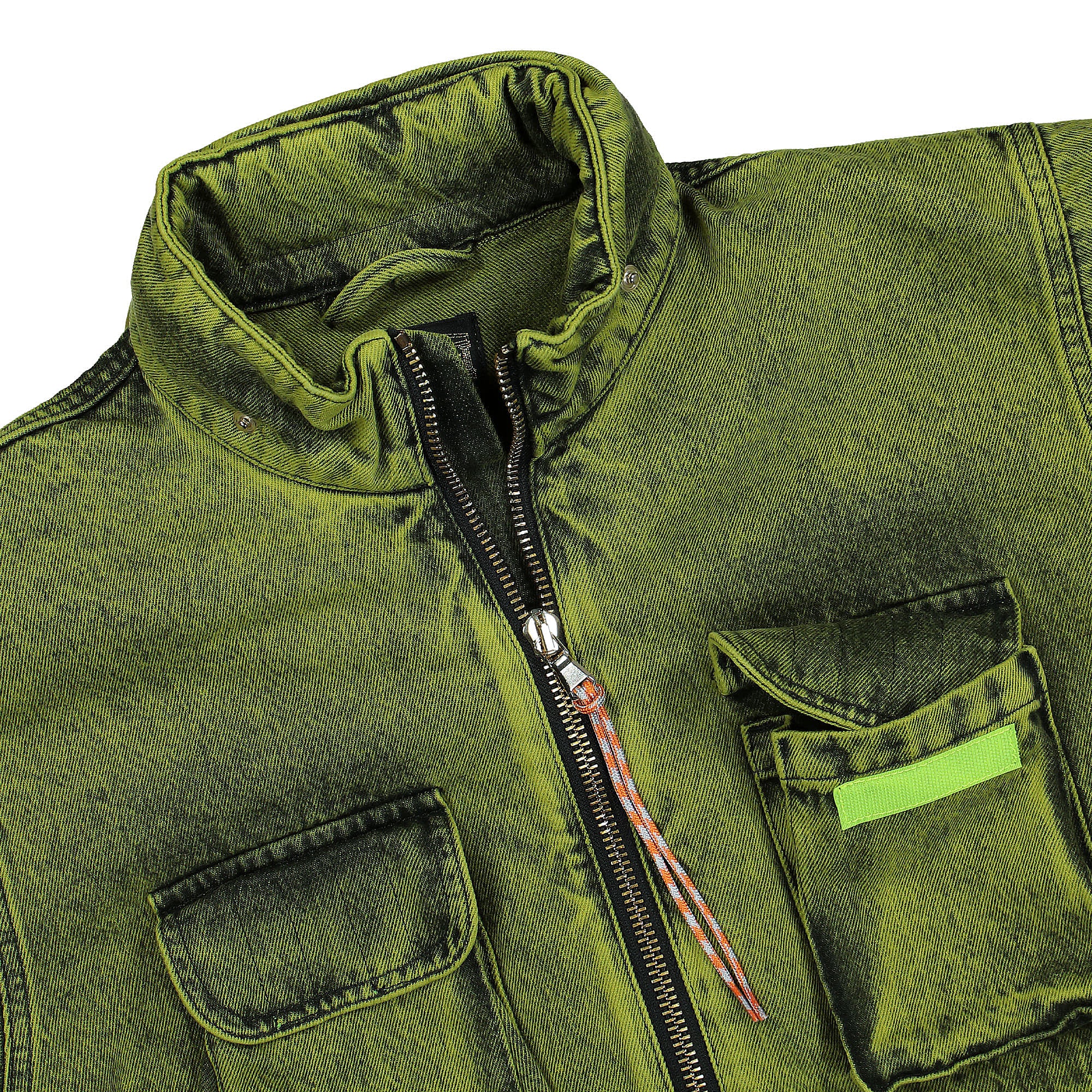 Aries Denim Cargo Jacket Lime Jackets Material | Overkill