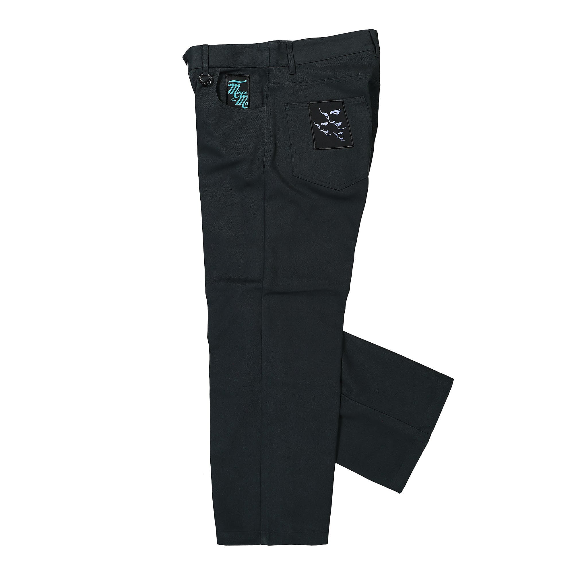 Raf Simons x Fred Perry Brushed Denim Trousers Black Casual Pants Close-up | Overkill