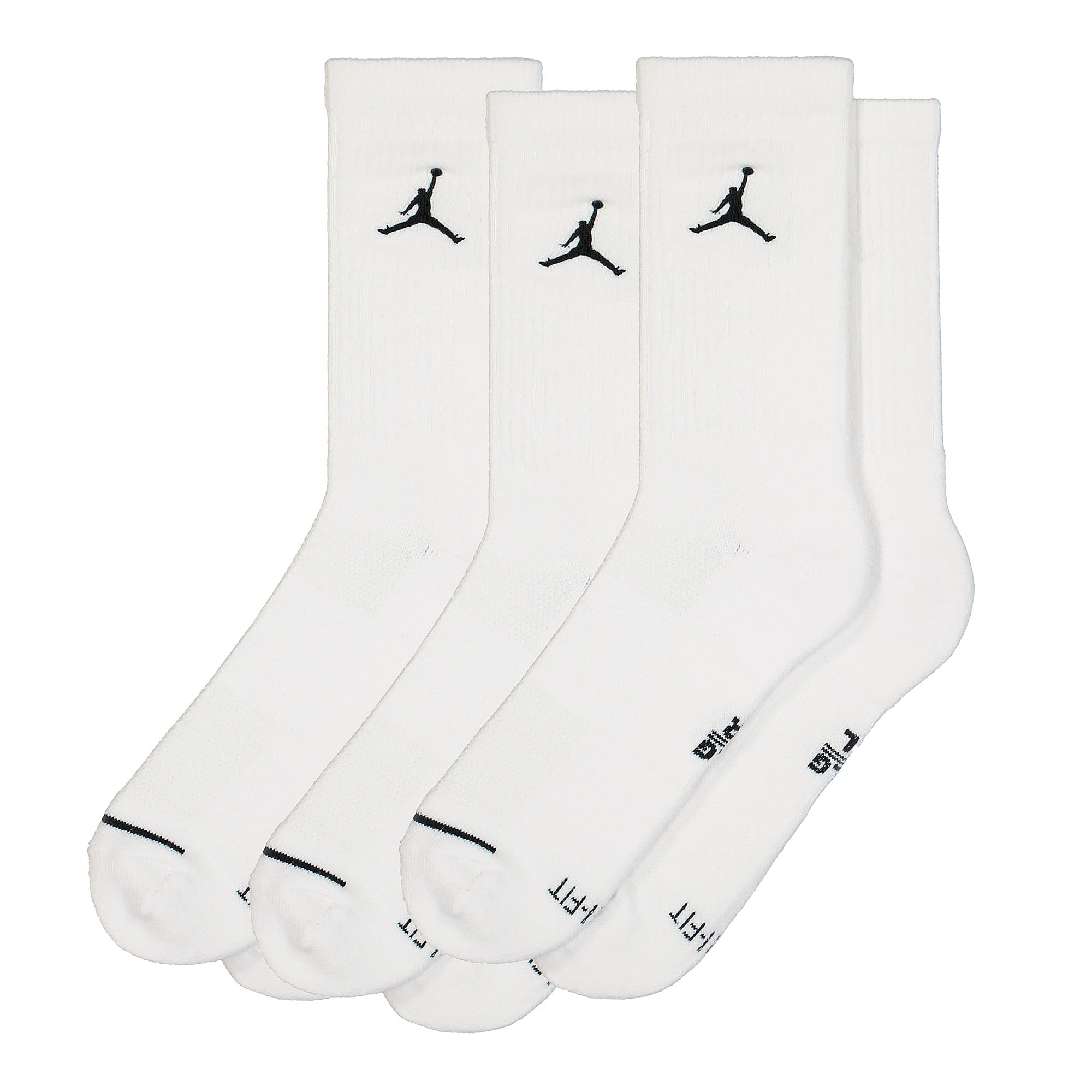 Jordan Everyday Max Crew Socks White / White / White / Black Socks SX5545 100 | Overkill
