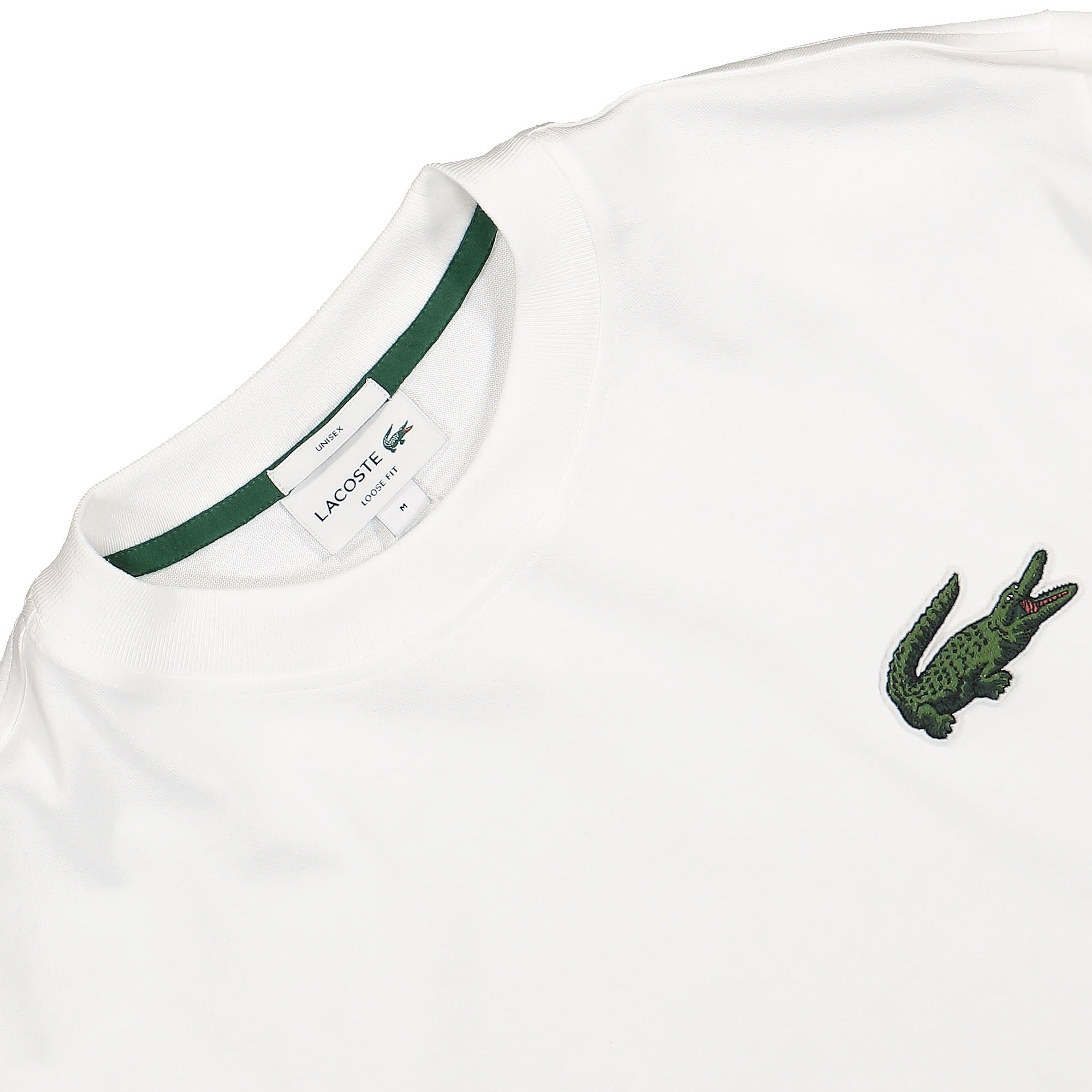 Lacoste Unisex T-Shirt White T-Shirts Close-up | Overkill