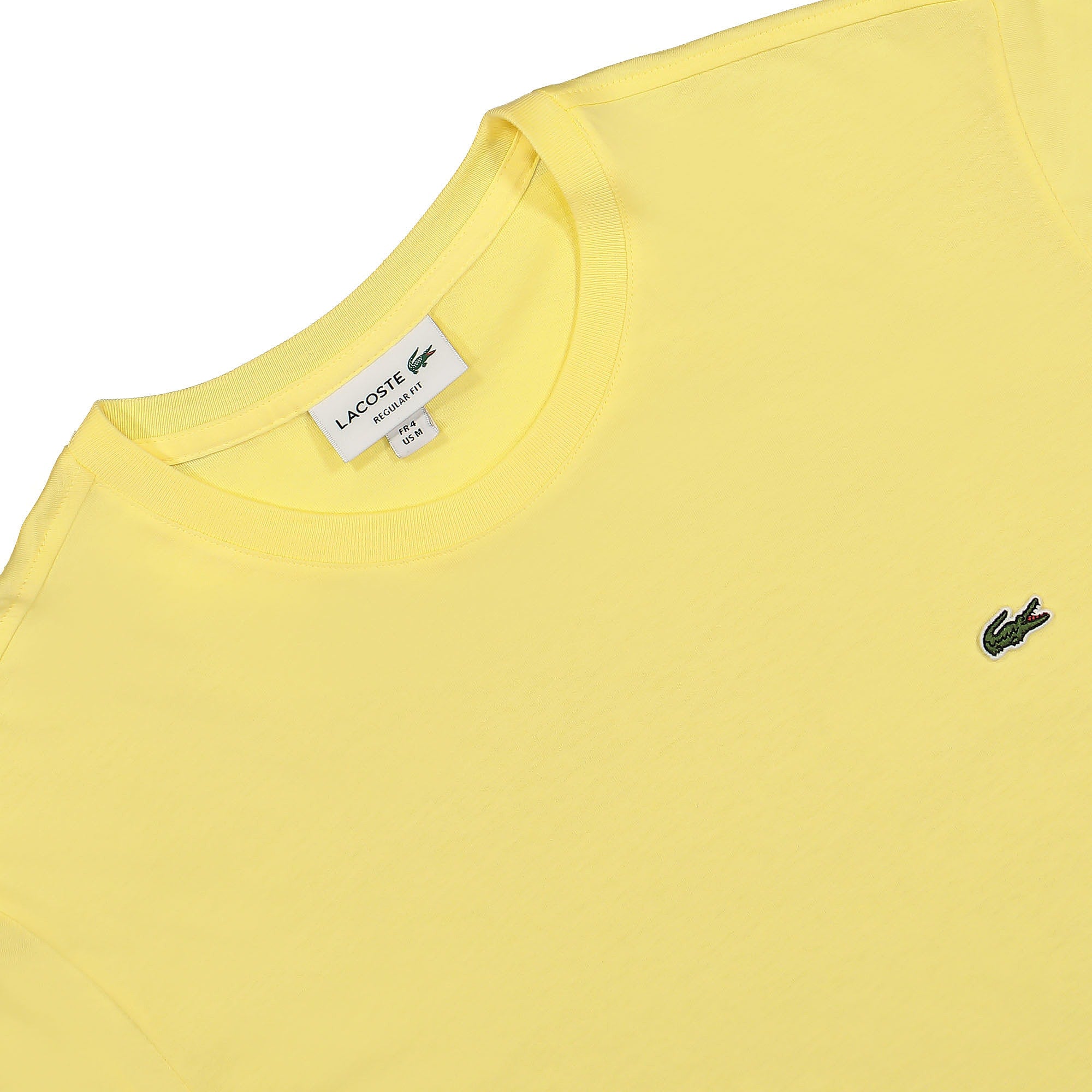 Lacoste Crew Neck Jersey T-Shirt Yellow T-Shirts Close-up | Overkill