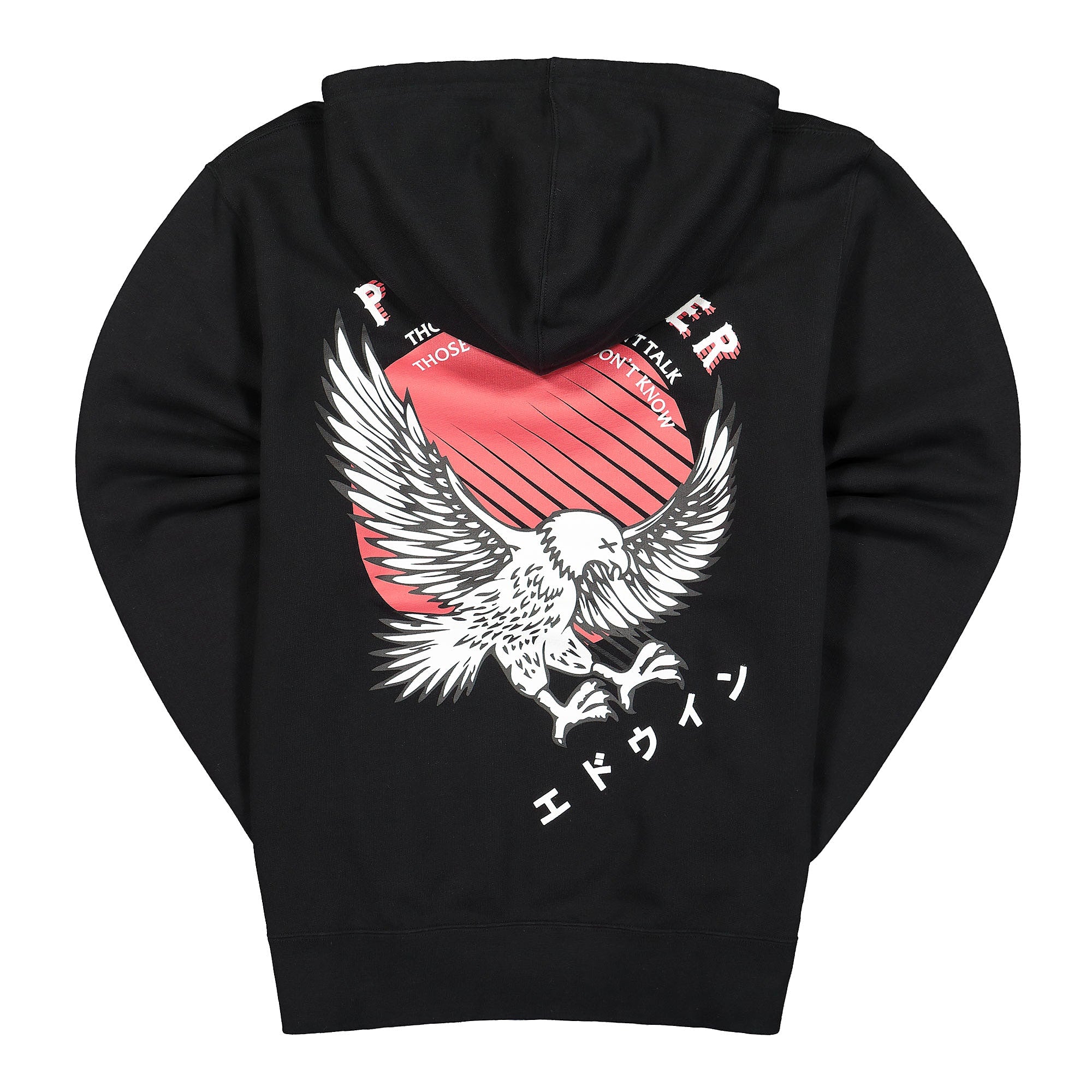 Edwin Eagle Hoodie Black Hoodies Close-up | Overkill