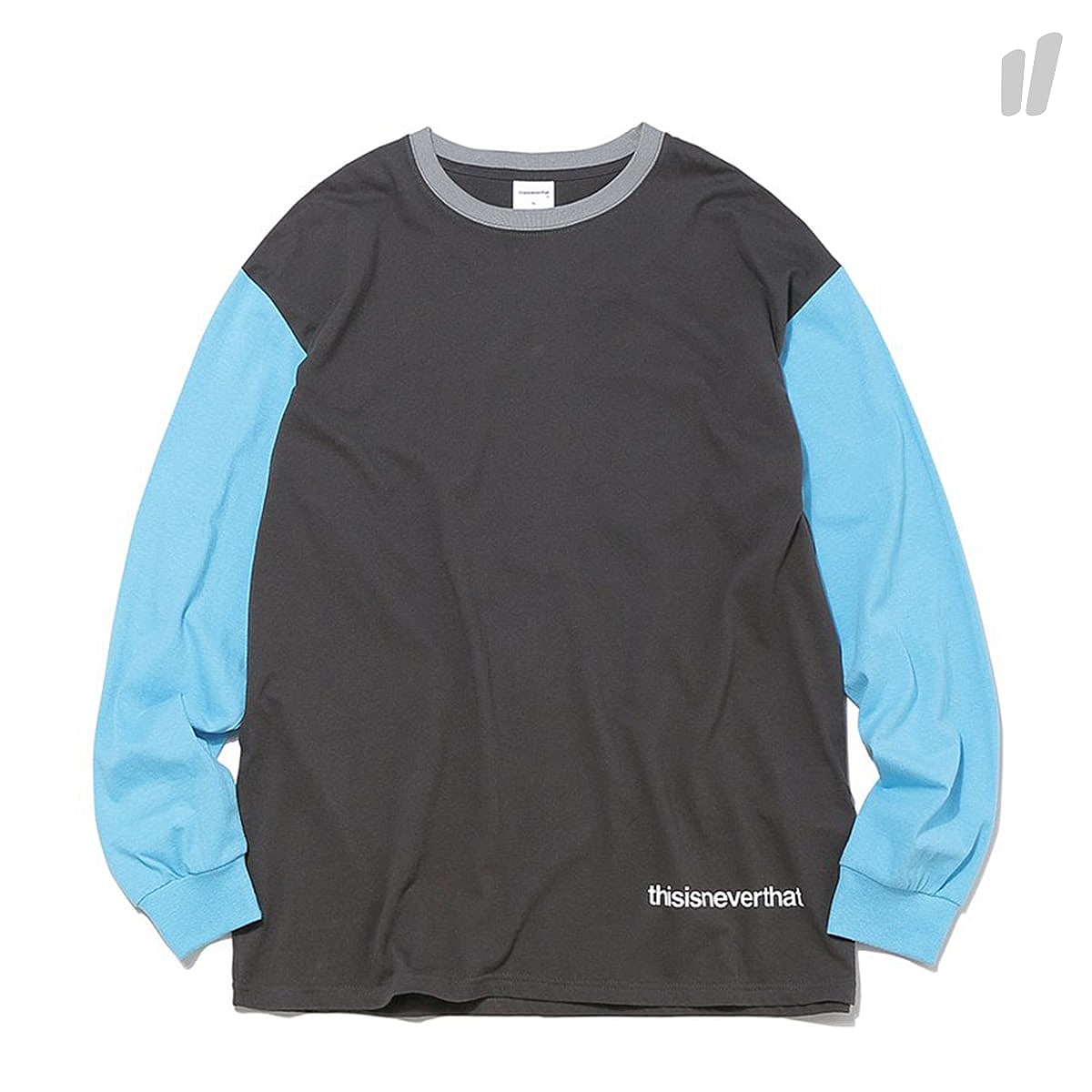 thisisneverthat Muitl Color L/SL Top Charcoal Longsleeves TN18FTS002 | Overkill
