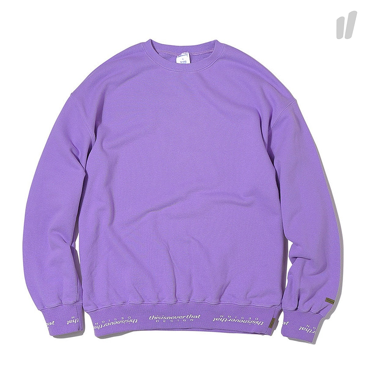 thisisneverthat RIB Logo Crewneck Lavender Sweatshirts TN18SSW006LVL | Overkill