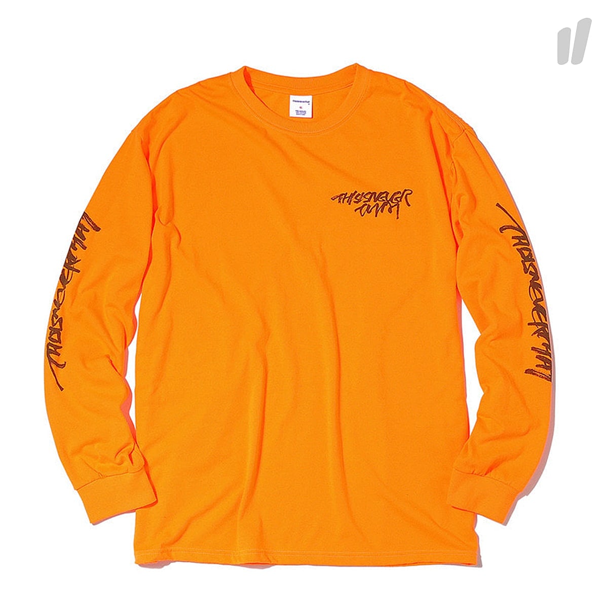 thisisneverthat CA-Logo Longsleeve Top Neon Orange Longsleeves TN18STS002EAL | Overkill