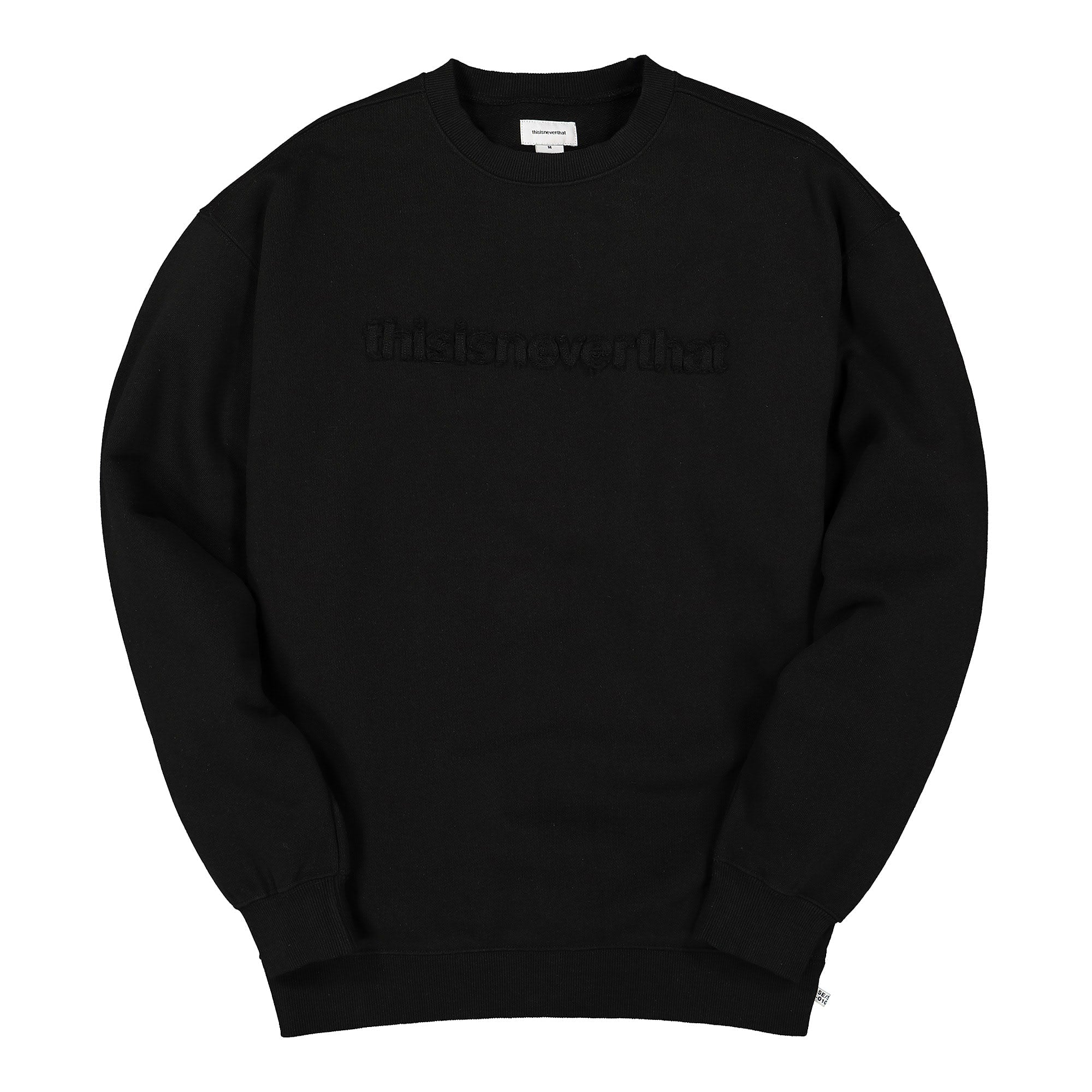 thisisneverthat T-Logo Crewneck Black Sweatshirts TN19SSW001 | Overkill