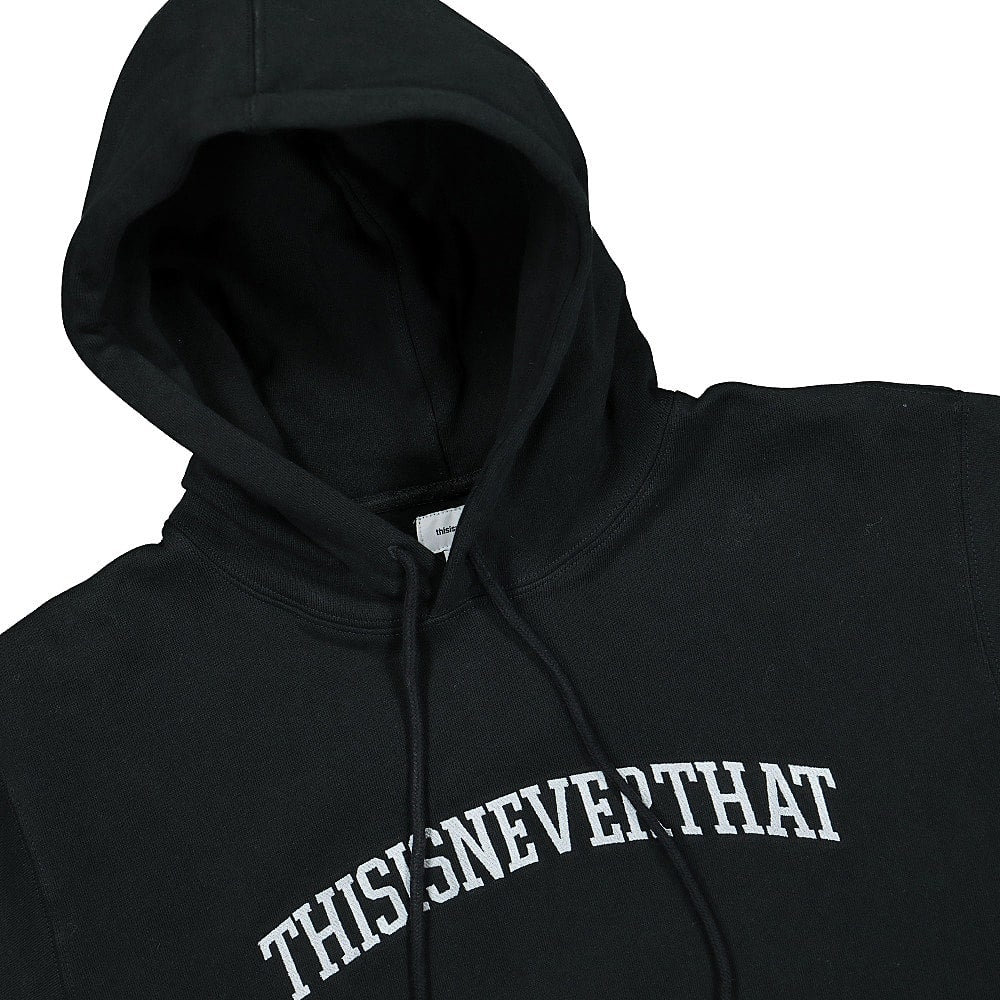 thisisneverthat ARC-Logo Hooded Sweatshirt Black Hoodies Close-up | Overkill