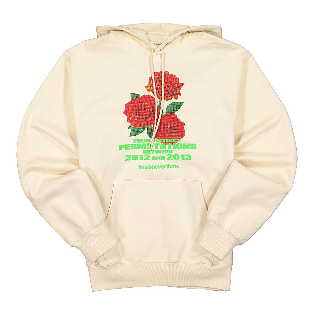 thisisneverthat Rose Hooded Sweatshirt Ivory Hoodies TN20FHS006 | Overkill