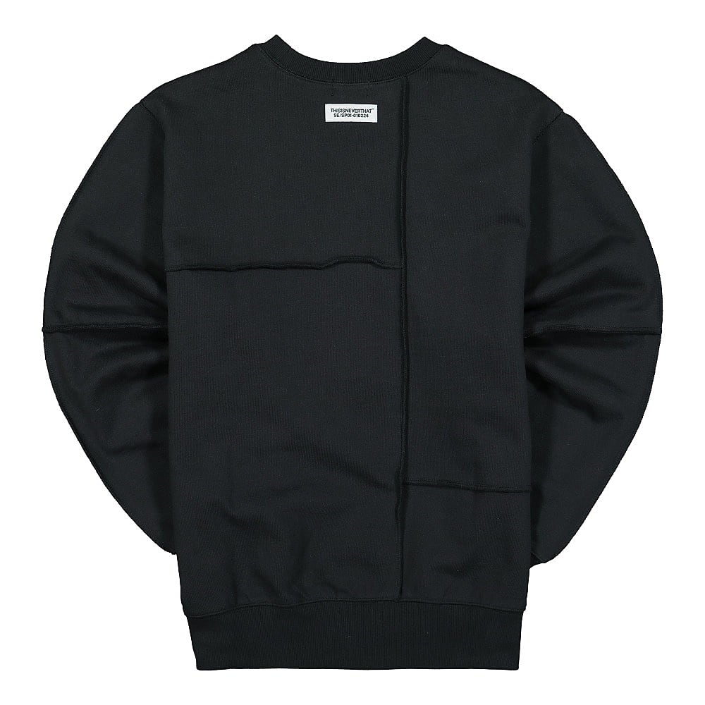 thisisneverthat CP-Paneled Crewneck Black Sweatshirts Material | Overkill