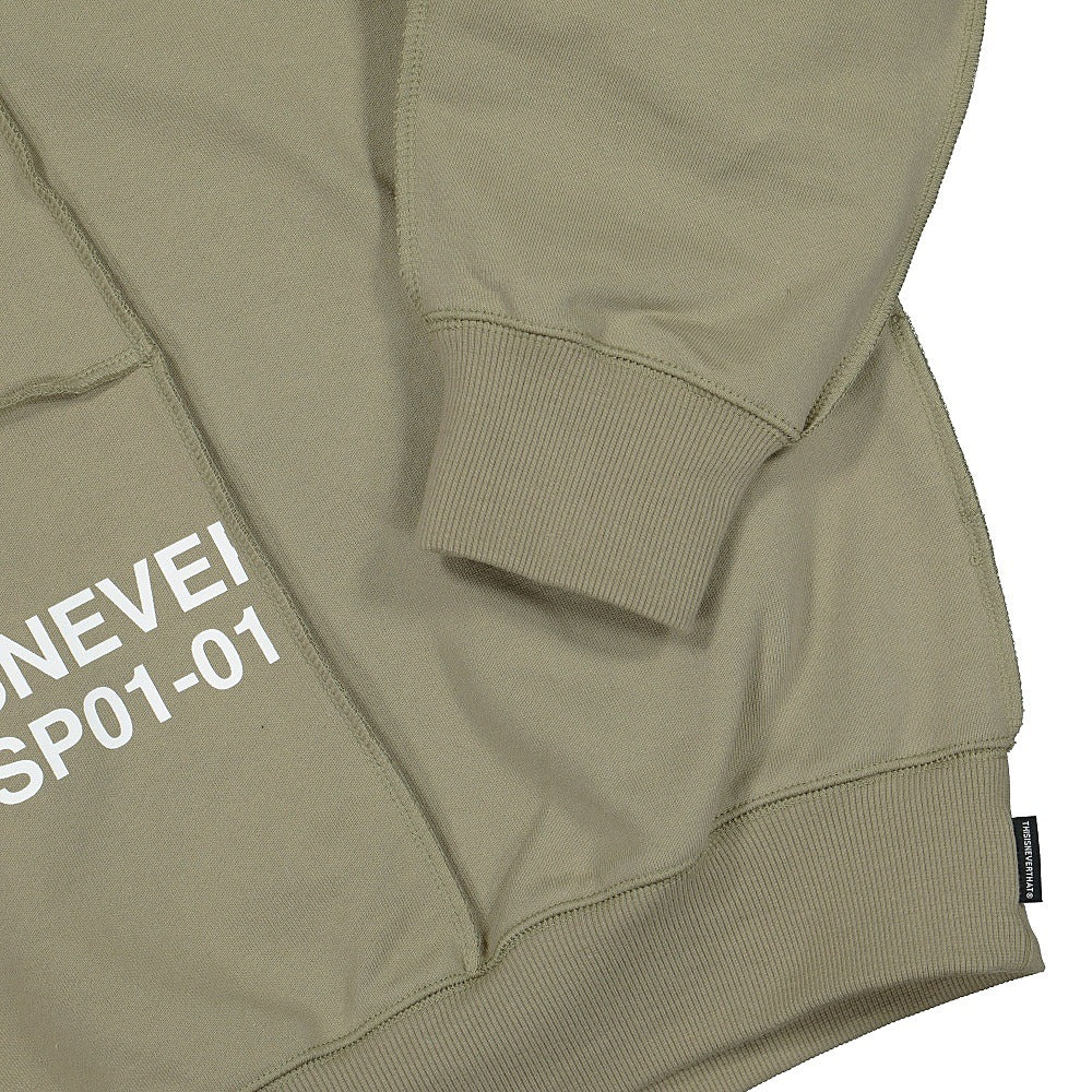 thisisneverthat CP-Paneled Crewneck Light Olive Sweatshirts Detailfoto | Overkill