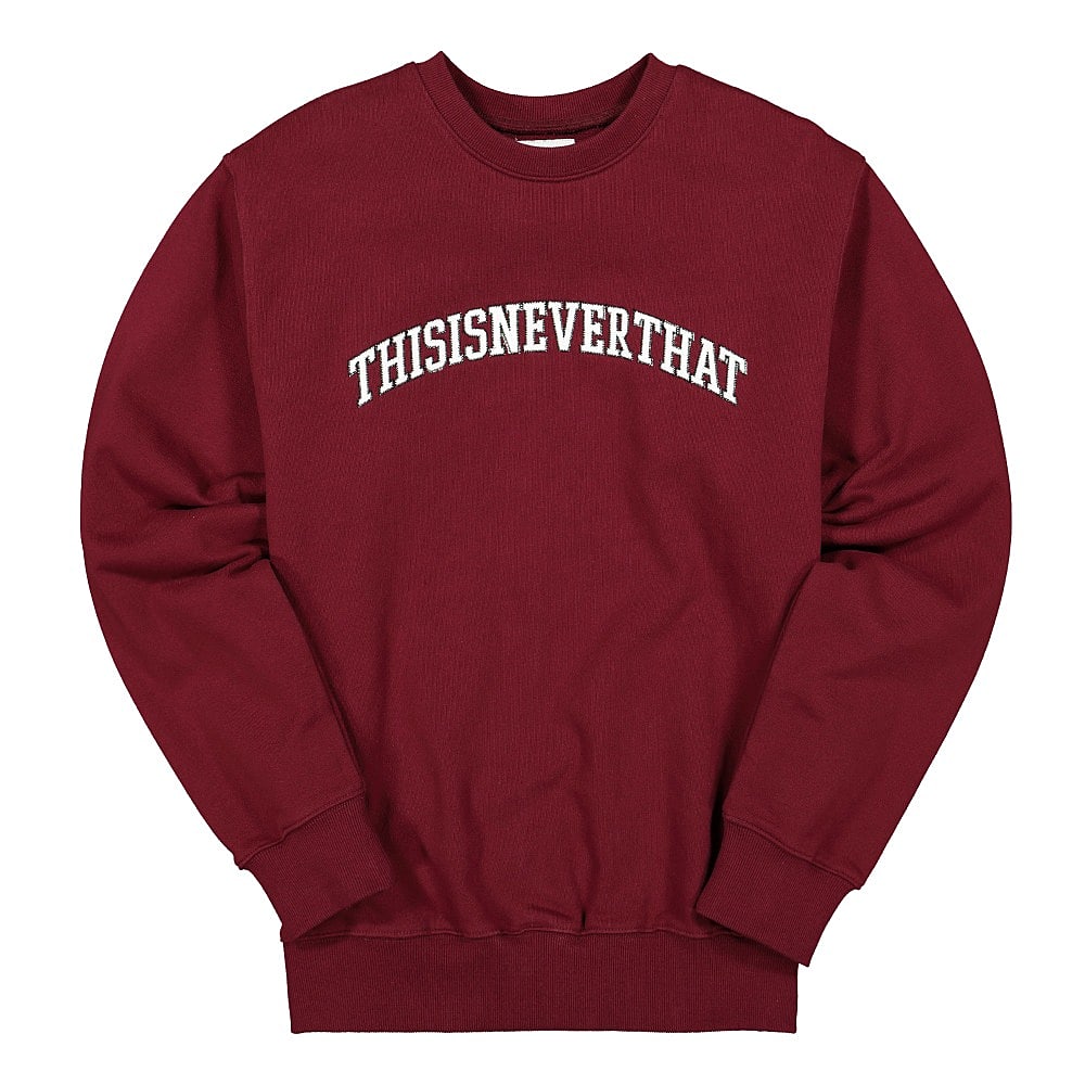 thisisneverthat ARC-Logo Crewneck Burgundy Sweatshirts TN20SSW001 | Overkill