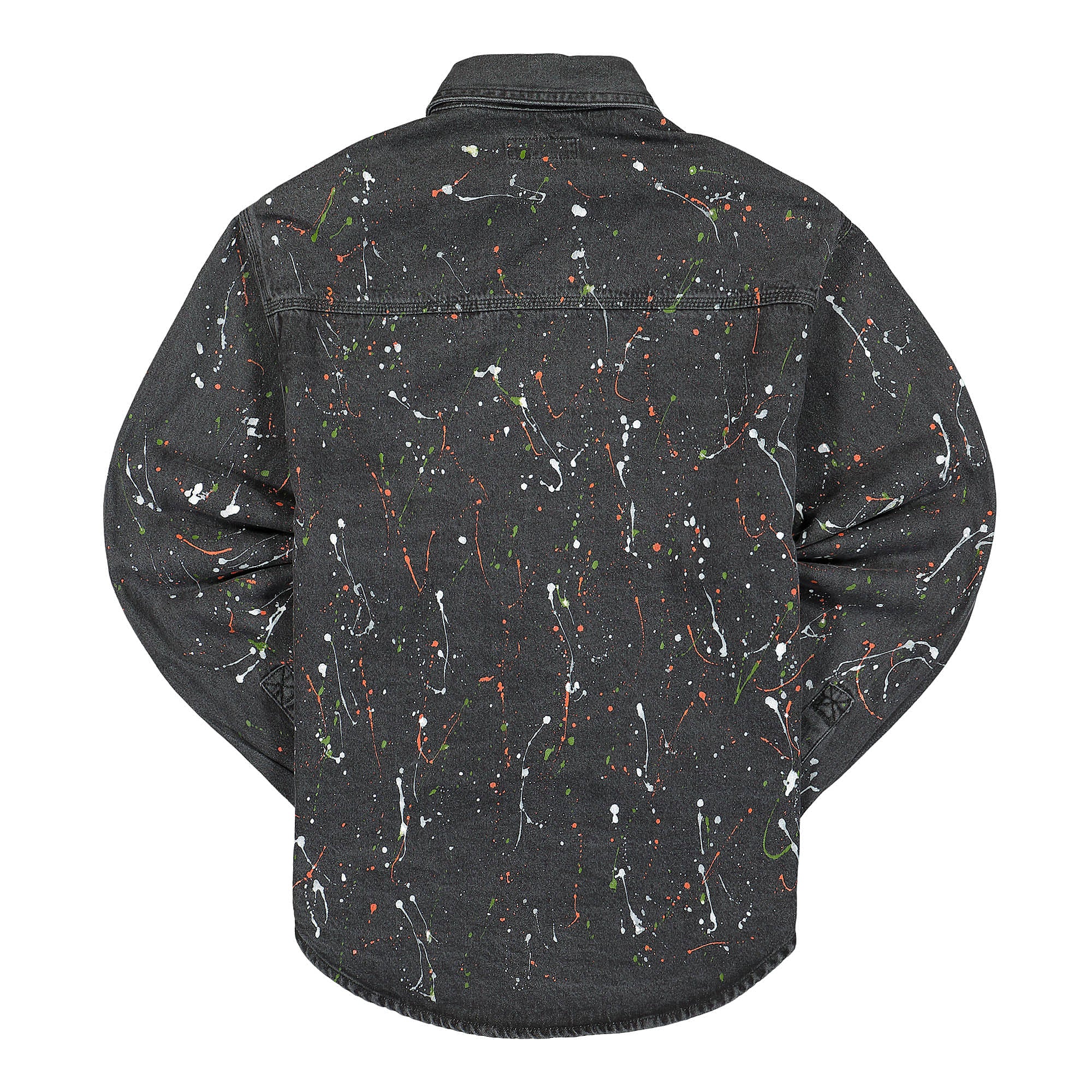 thisisneverthat Paint Splatter Denim Shirt Grey Shirts Material | Overkill