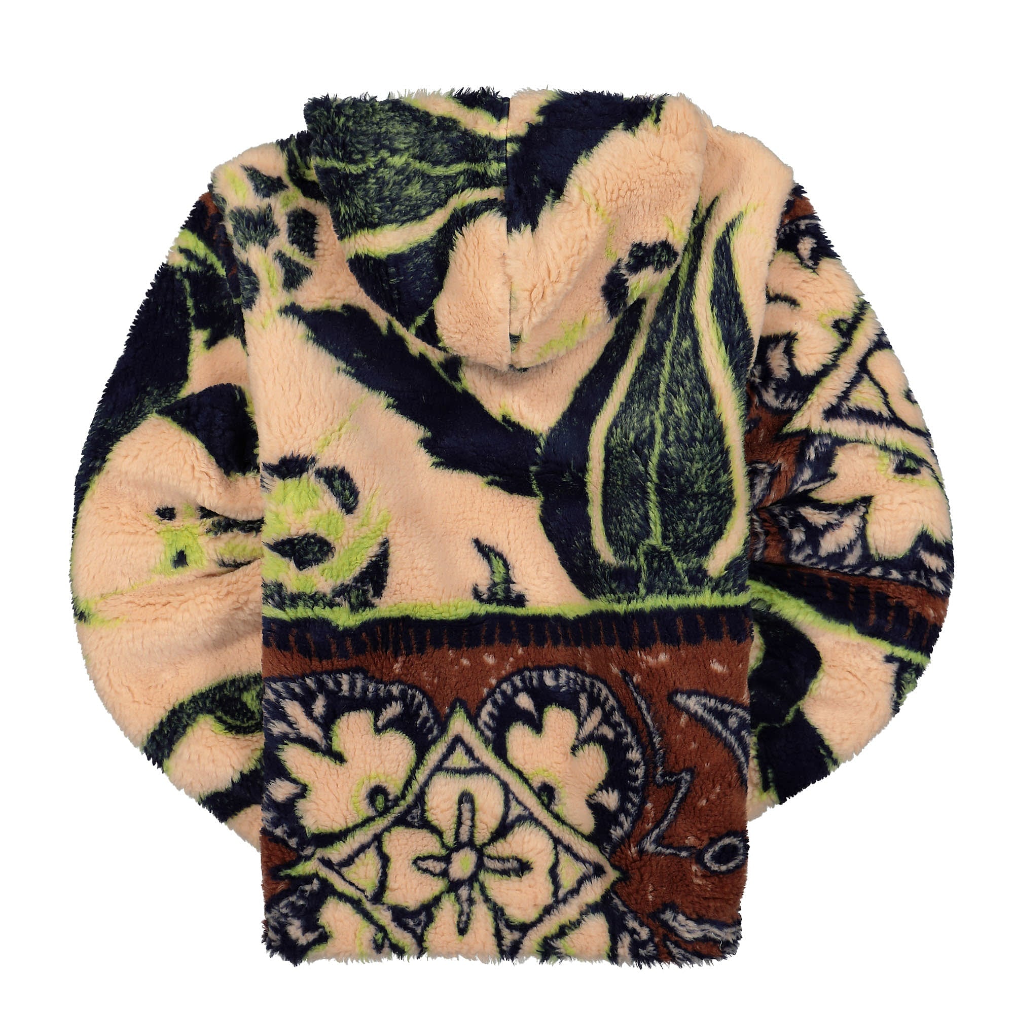 thisisneverthat Batik Faux Fur Jacket Beige Fleece Jackets Material | Overkill