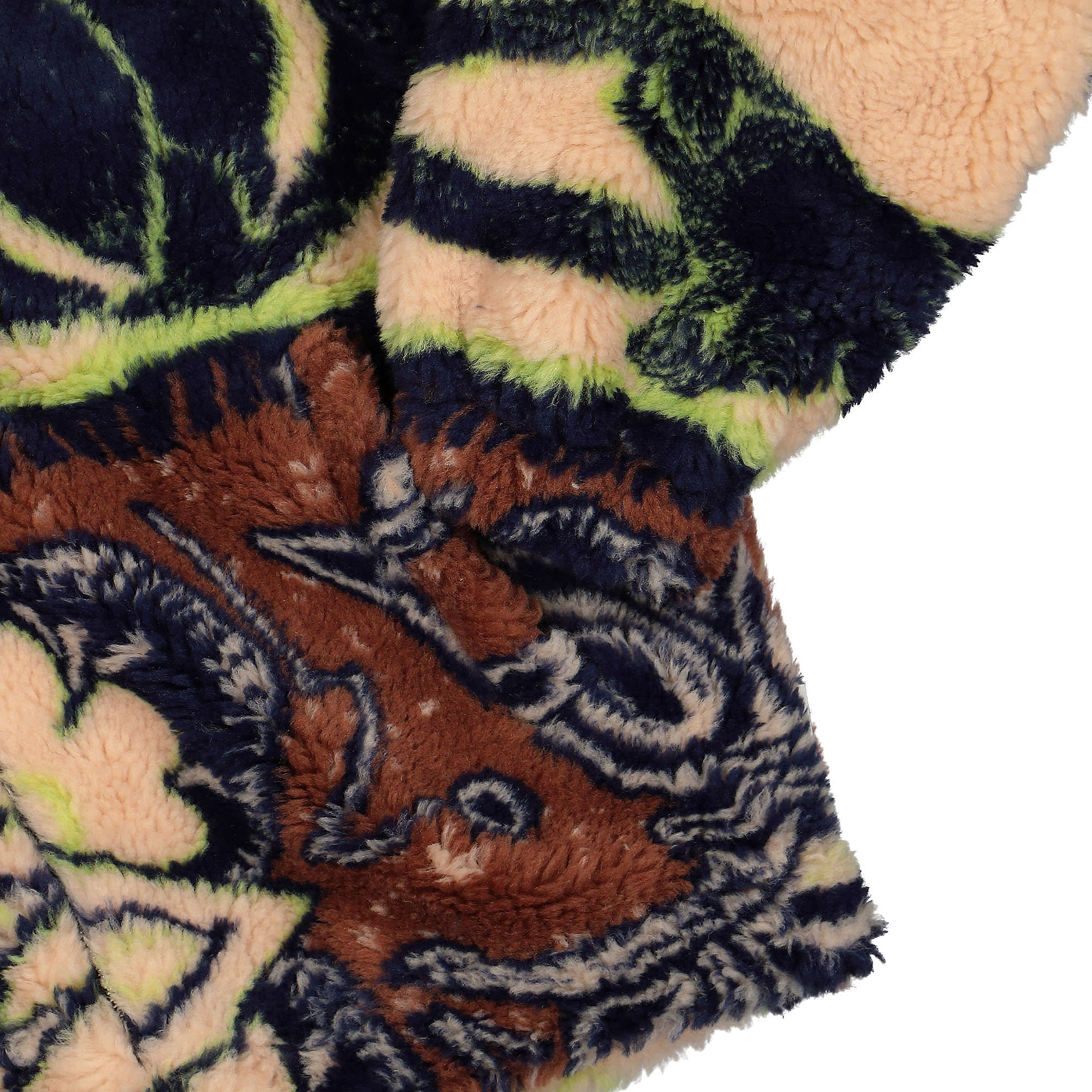 thisisneverthat Batik Faux Fur Jacket Beige Fleece Jackets Detailfoto | Overkill