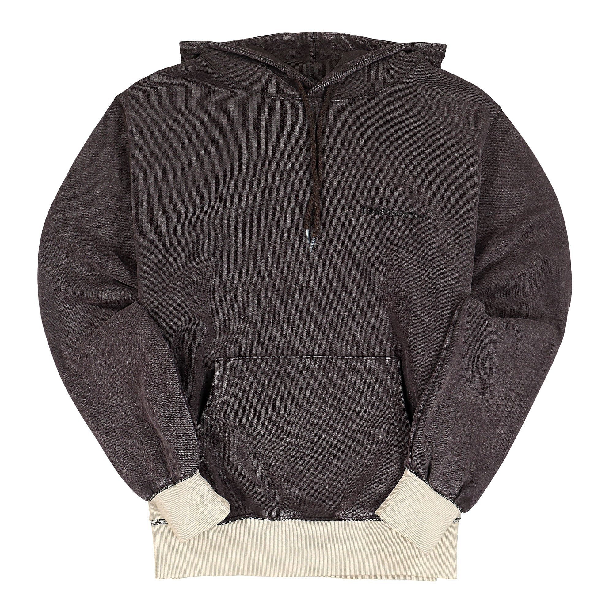 thisisneverthat Side Paneled Hoodie Charcoal Hoodies TN21SHS006 | Overkill