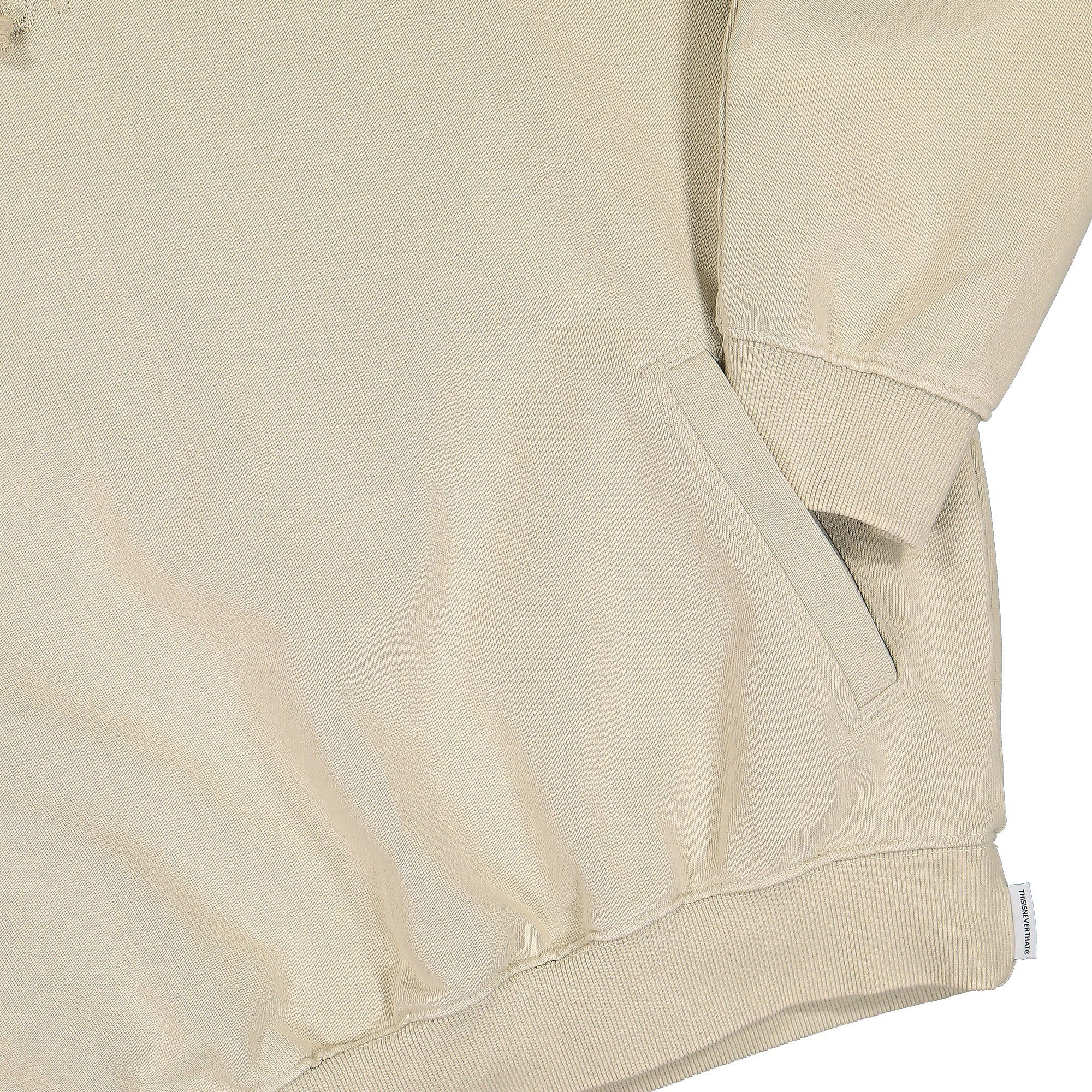 thisisneverthat Washed Embroidery Hoodie Stone Hoodies Detailfoto | Overkill