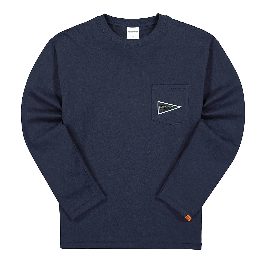 thisisneverthat Flag Pocket Longsleeve Top Dark Navy Longsleeves TN21SLS007 | Overkill