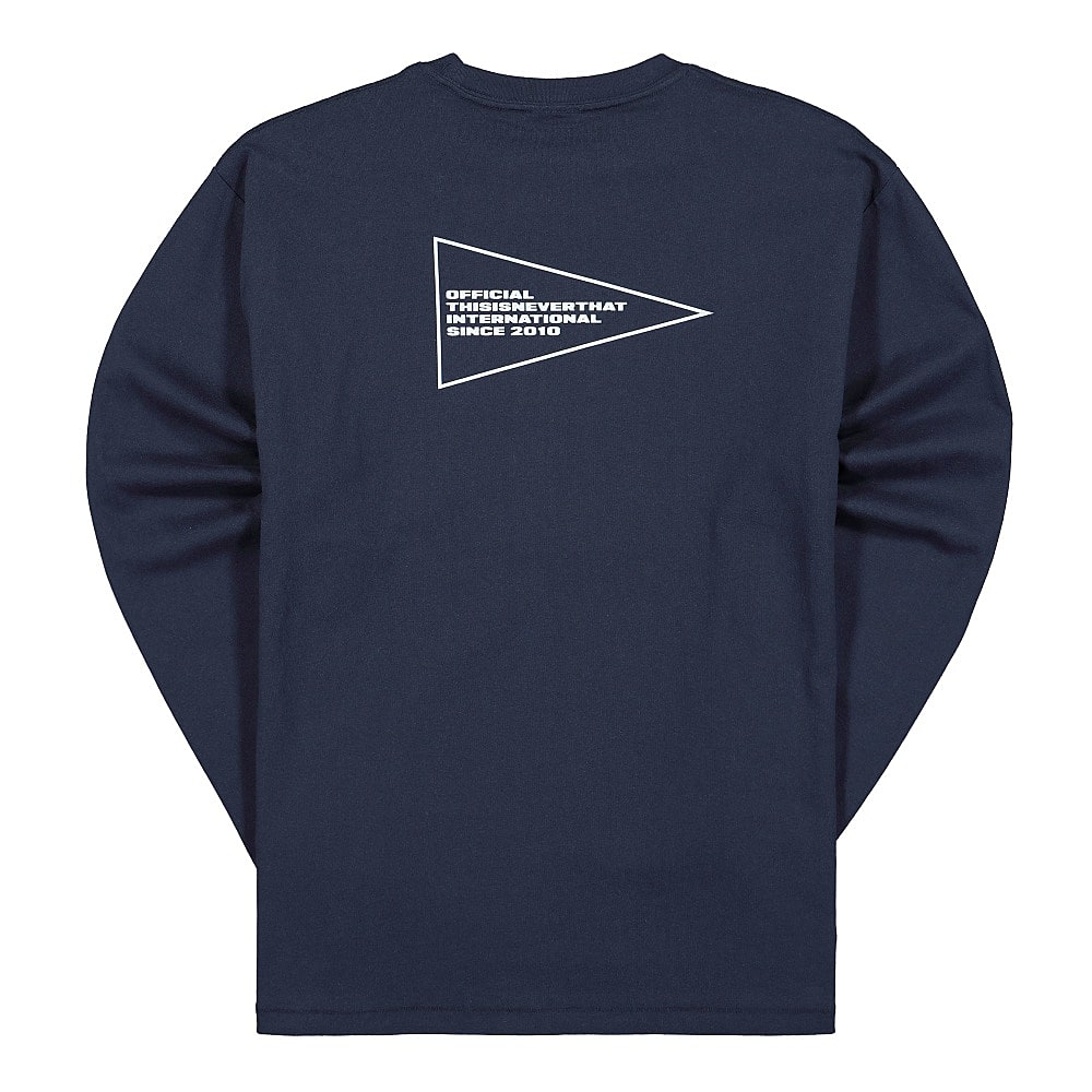 thisisneverthat Flag Pocket Longsleeve Top Dark Navy Longsleeves Close-up | Overkill
