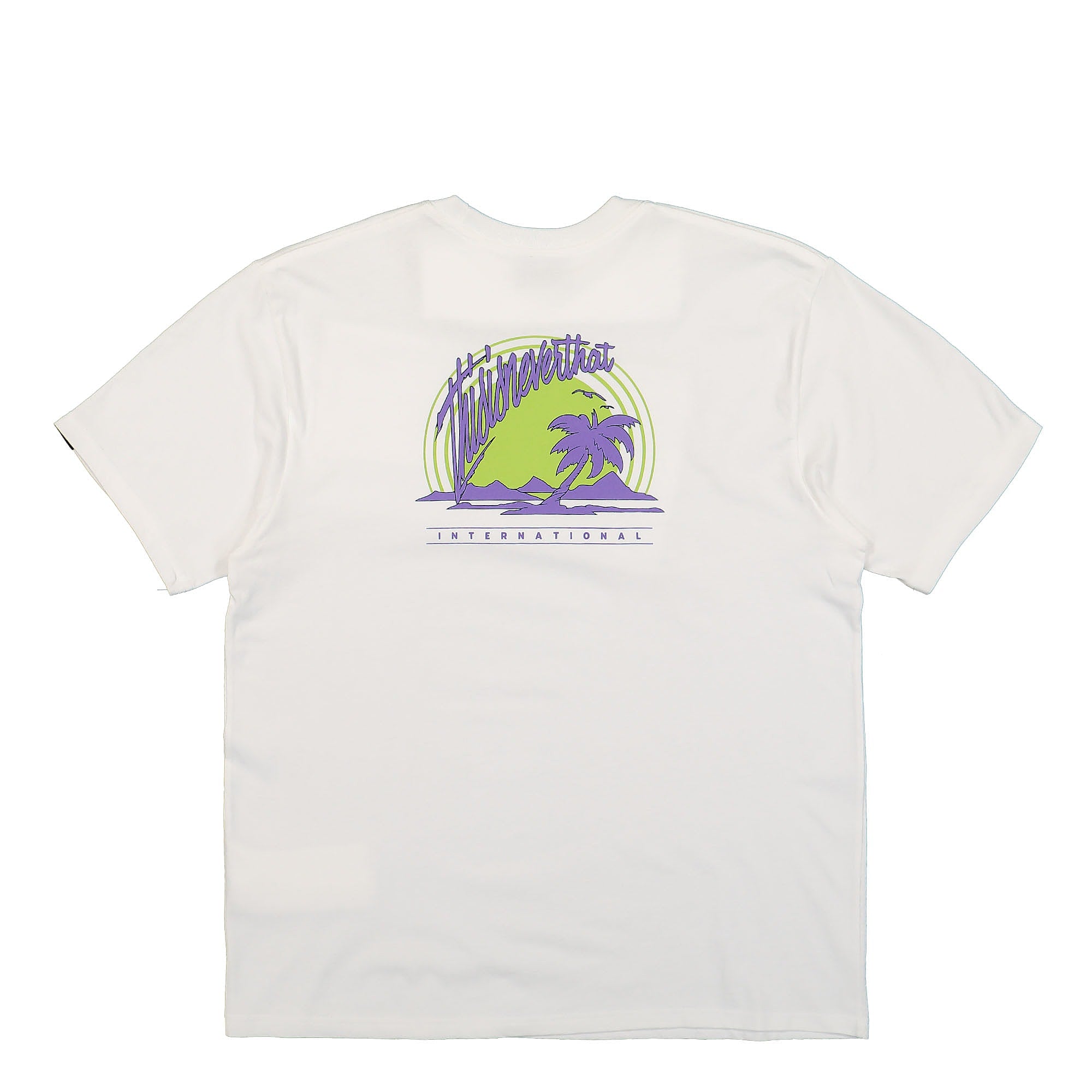 thisisneverthat Palm Tree Tee Off White T-Shirts Close-up | Overkill