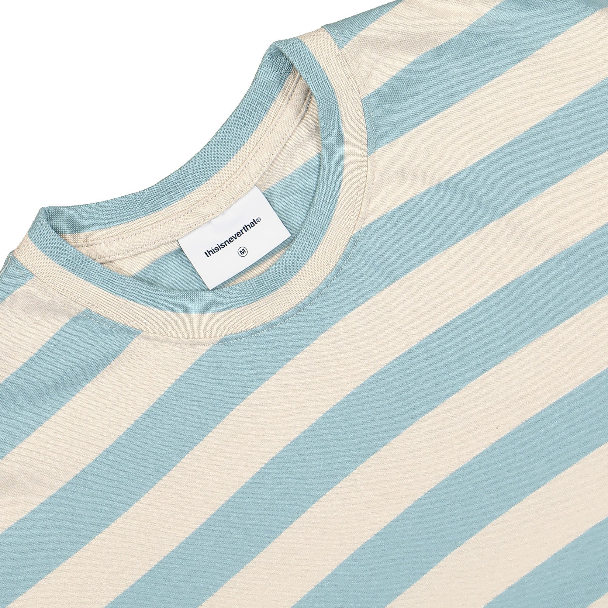 thisisneverthat Striped Tee Mint / Ivory T-Shirts Close-up | Overkill