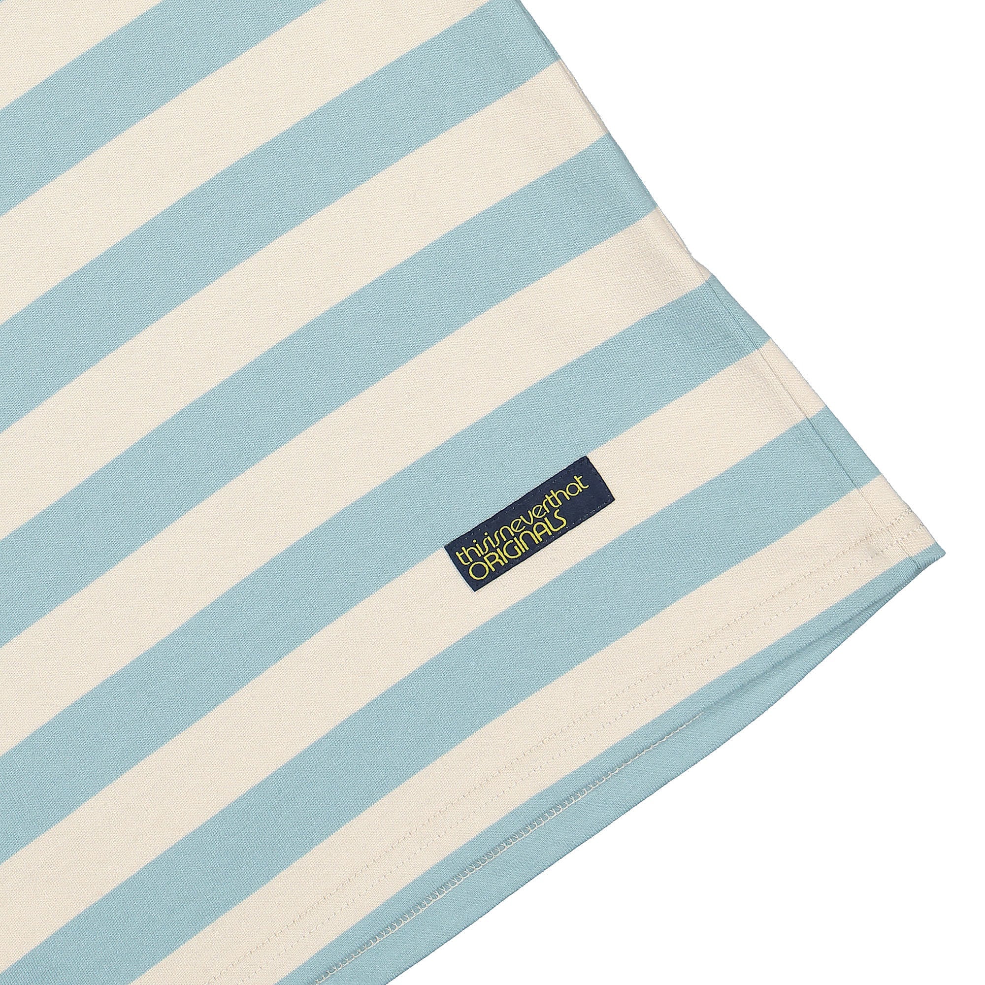 thisisneverthat Striped Tee Mint / Ivory T-Shirts Detailfoto | Overkill