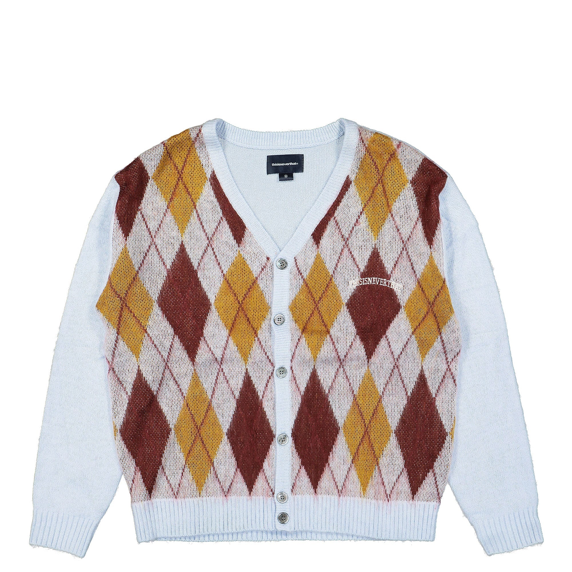thisisneverthat Argyle Cardigan Blue Cardigans TN223KKNCK01 | Overkill