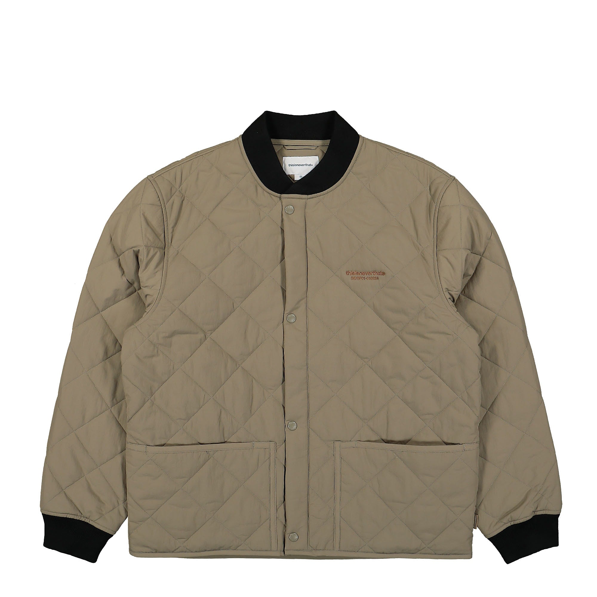 thisisneverthat Globe Quilted Jacket Khaki Bomber & Varsity Jackets TN223POWHS01 | Overkill