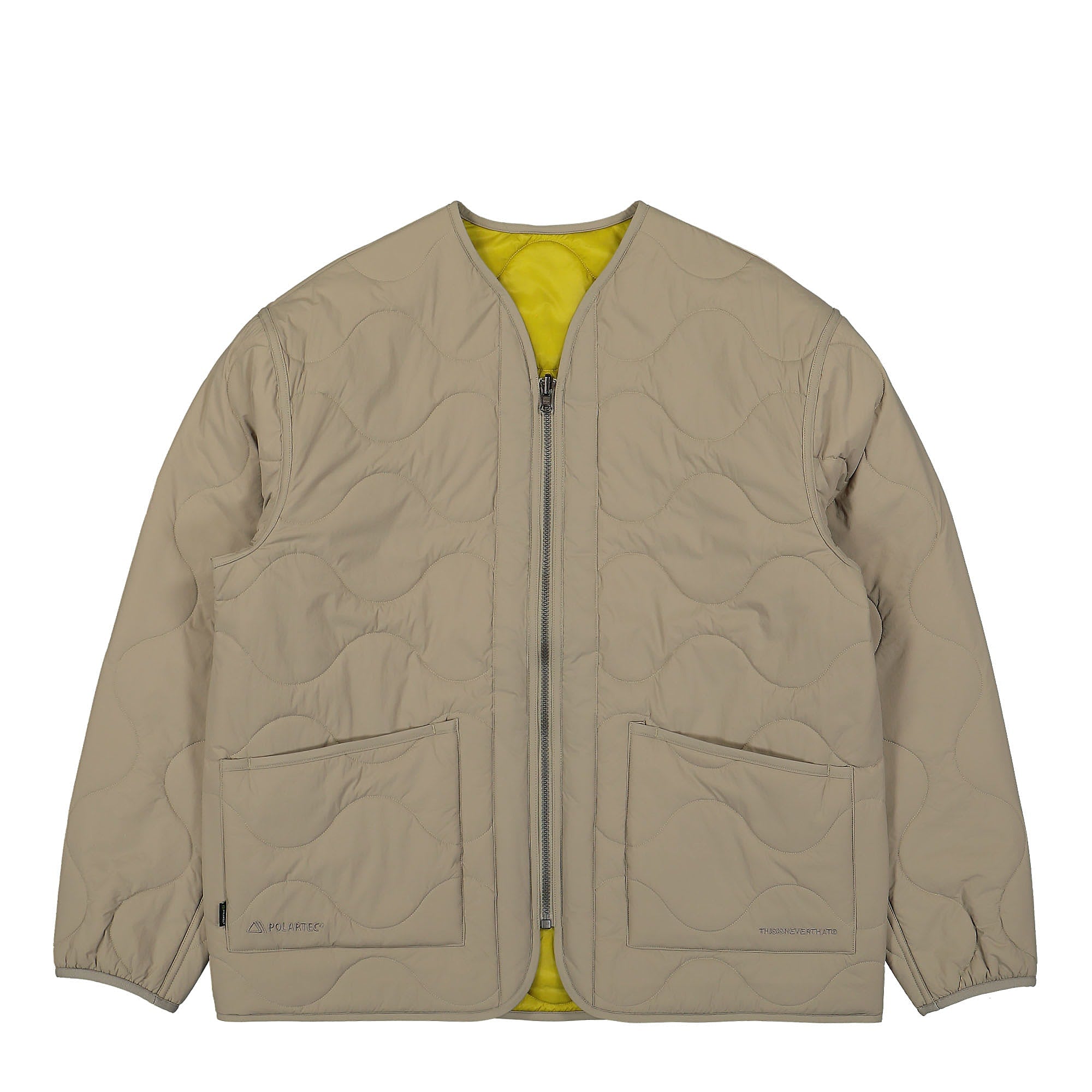thisisneverthat POLARTEC Reversible Quilted Jacket Beige Jackets TN223POWHS02 | Overkill