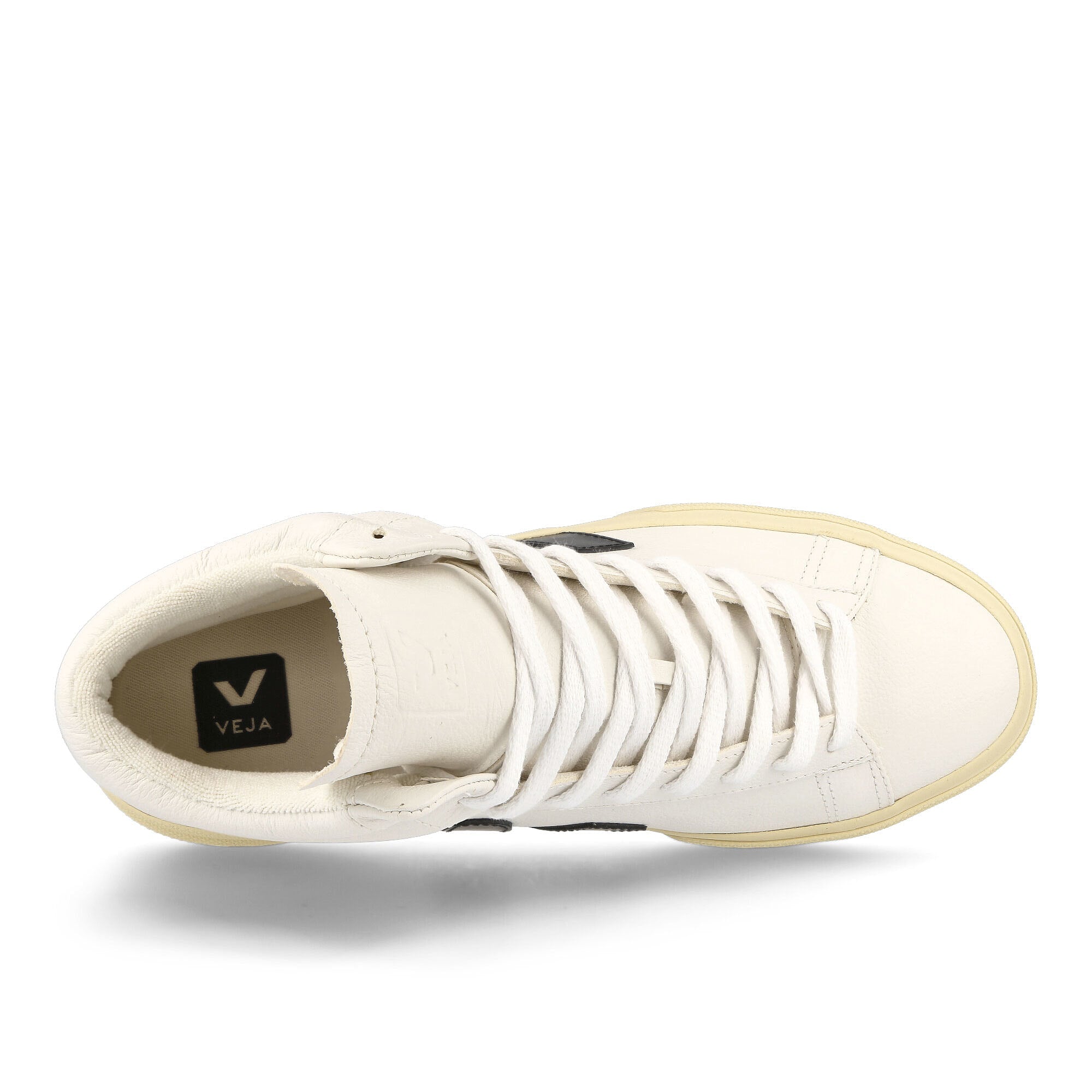 Veja minotaur chromefree leather White-Black Mid Top Sneakers Detailfoto | Overkill