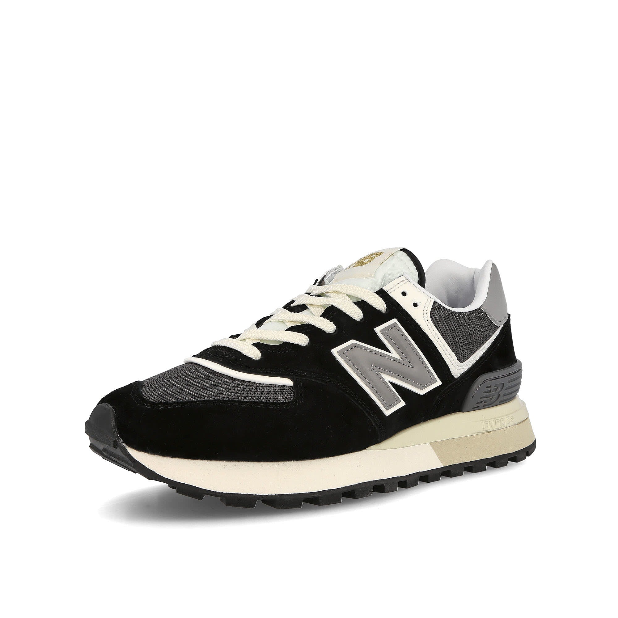 New Balance u574lgg1 Black-Grey Sneakers Close Up | Overkill