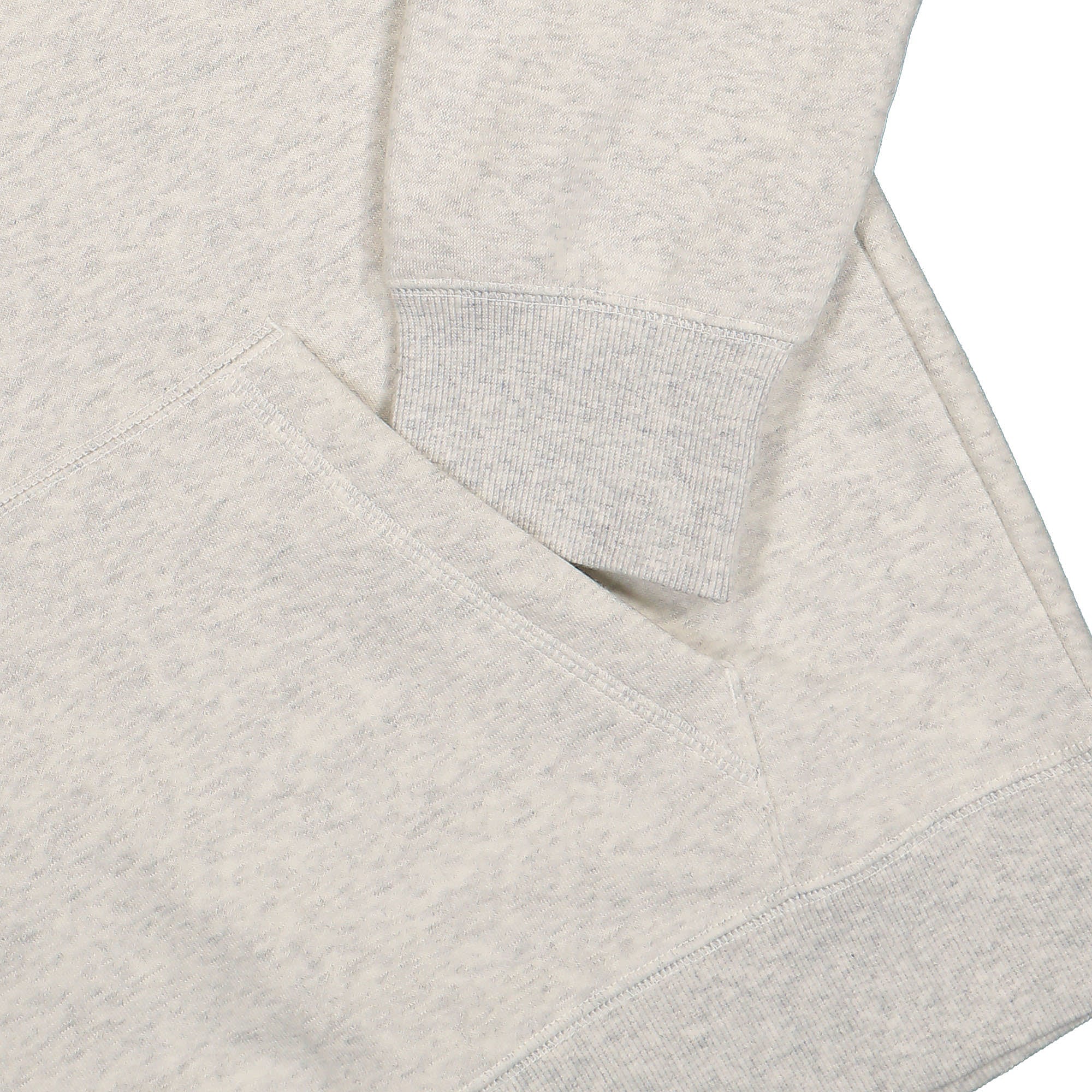 New Balance Uni-ssentials French Terry Hoodie Sea Salt Heather Hoodies Detailfoto | Overkill