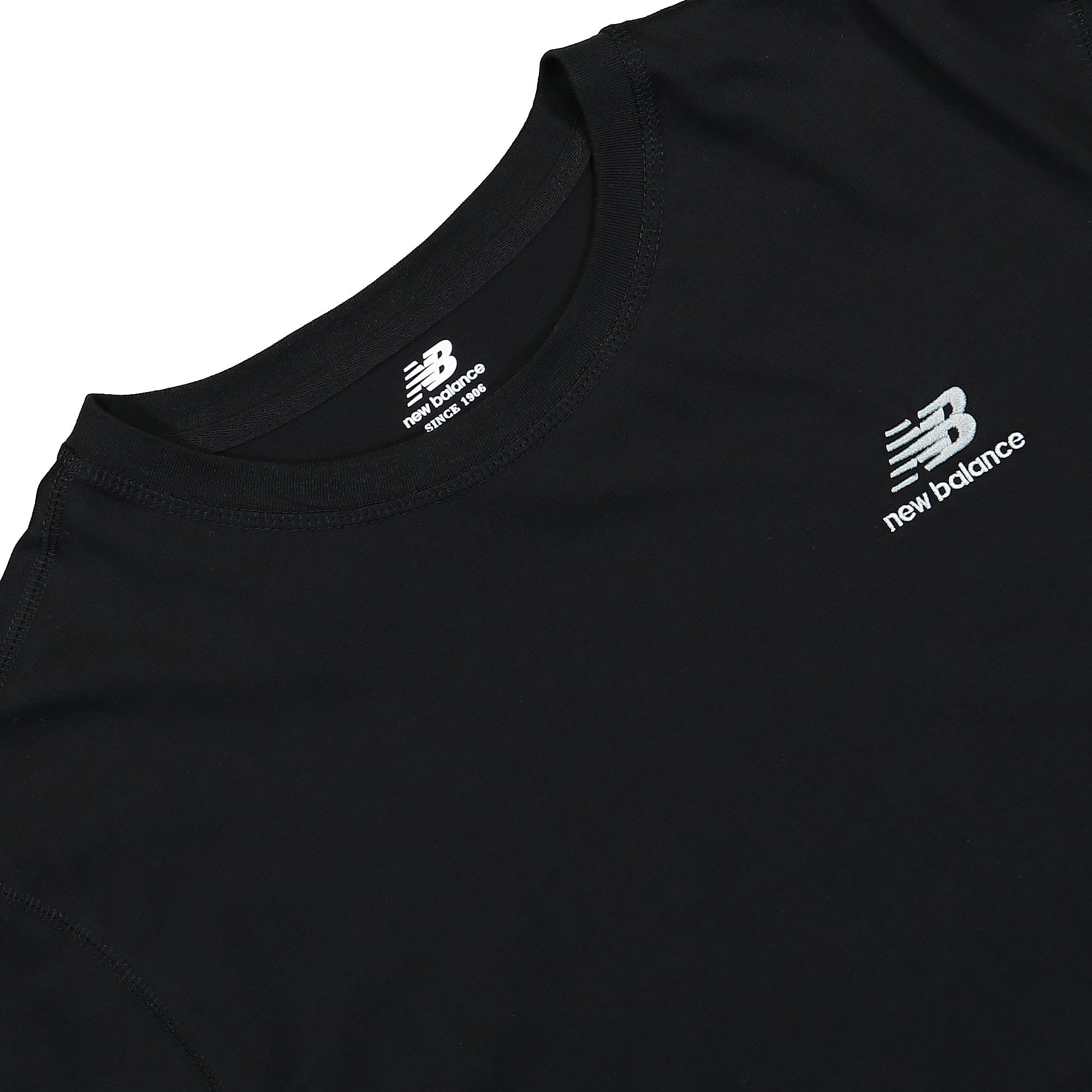 New Balance Uni-ssentials Cotton T-Shirt Black T-Shirts Close-up | Overkill