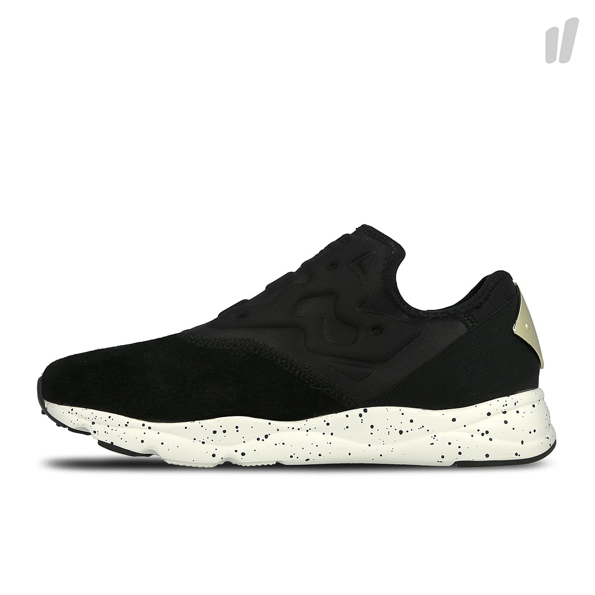 Reebok wmns furylite slip on lux Black-Chalk-Reebok Brass Sneakers V69633 | Overkill