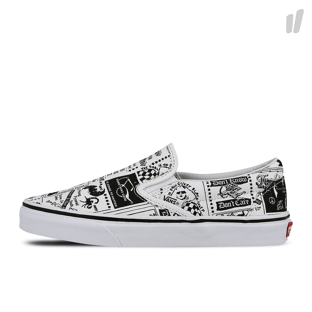 Vans Ashley Williams x Vans Classic Slip On Newspaper-True White Sneakers F7SFQ1 | Overkill