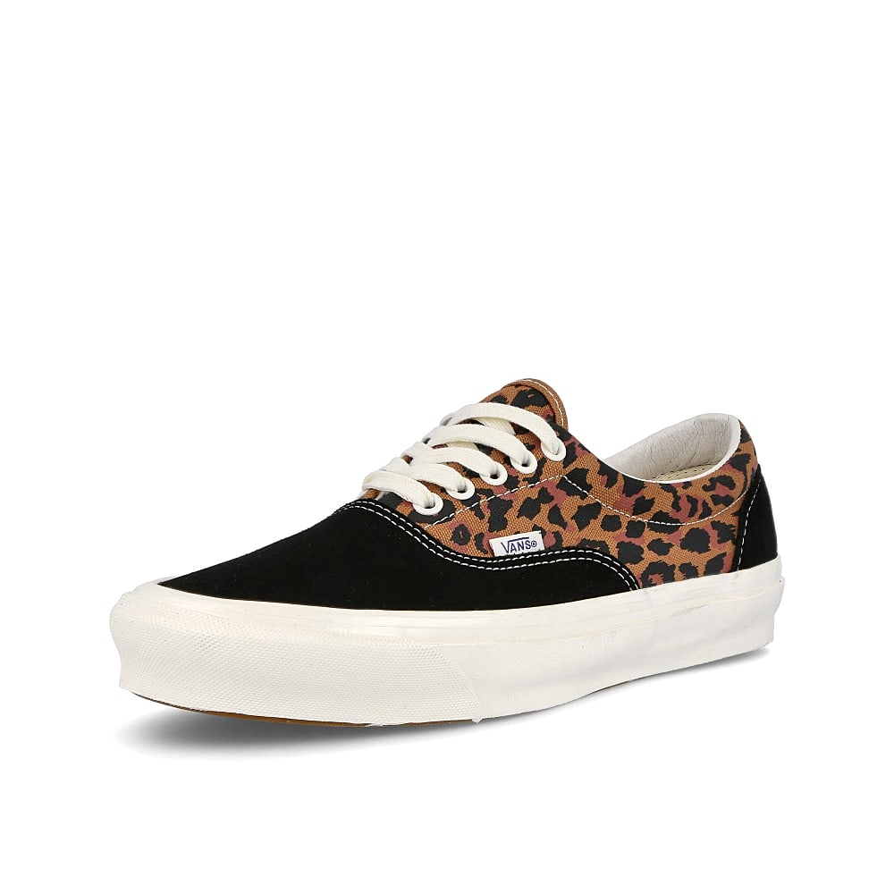 Vans og era lx Leopard-Black-Marshmallow Low Top Sneakers Close Up | Overkill