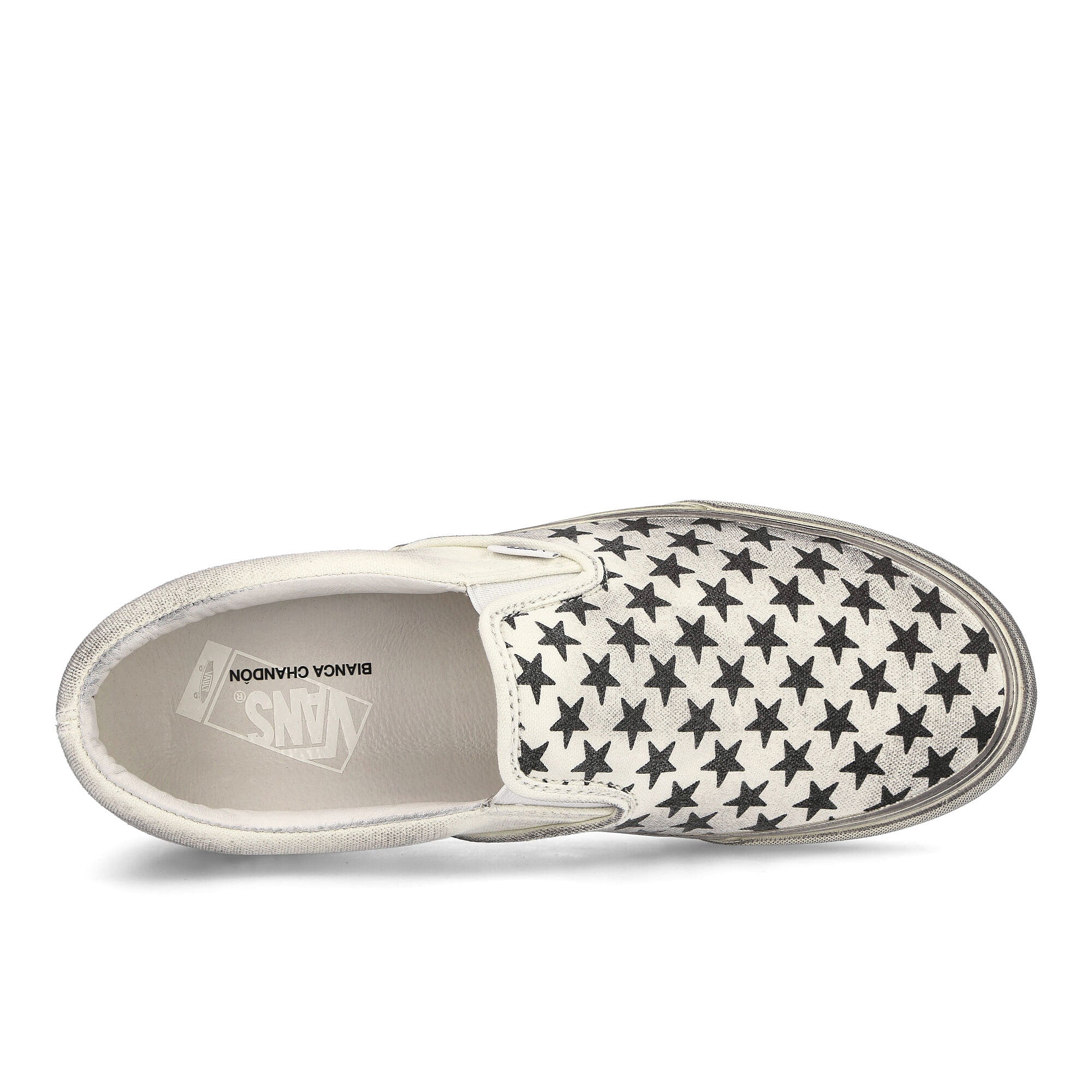 Vans Bianca Chandon x Vans Classic Slip-On Stressed B Sneakers Detail View 1 | Overkill