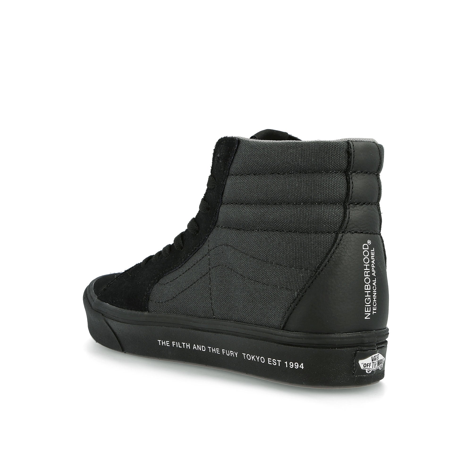 Vans Neighborhood x Vans Comfycush Sk8-Hi Black Close-up | Overkill