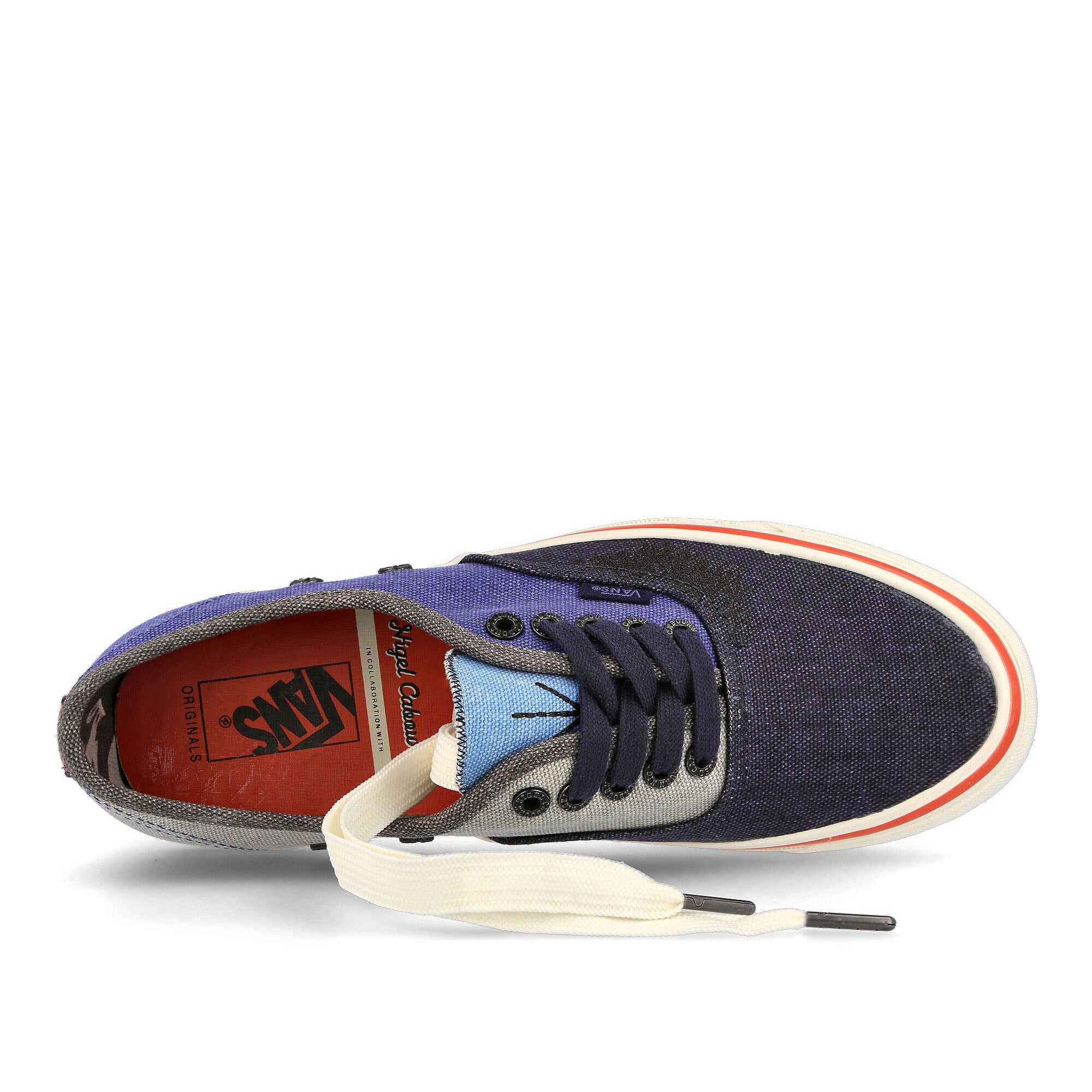 Vans Nigel Cabourn x Vans OG Authentic LX Navy / Brown Detail view 1 | Overkill