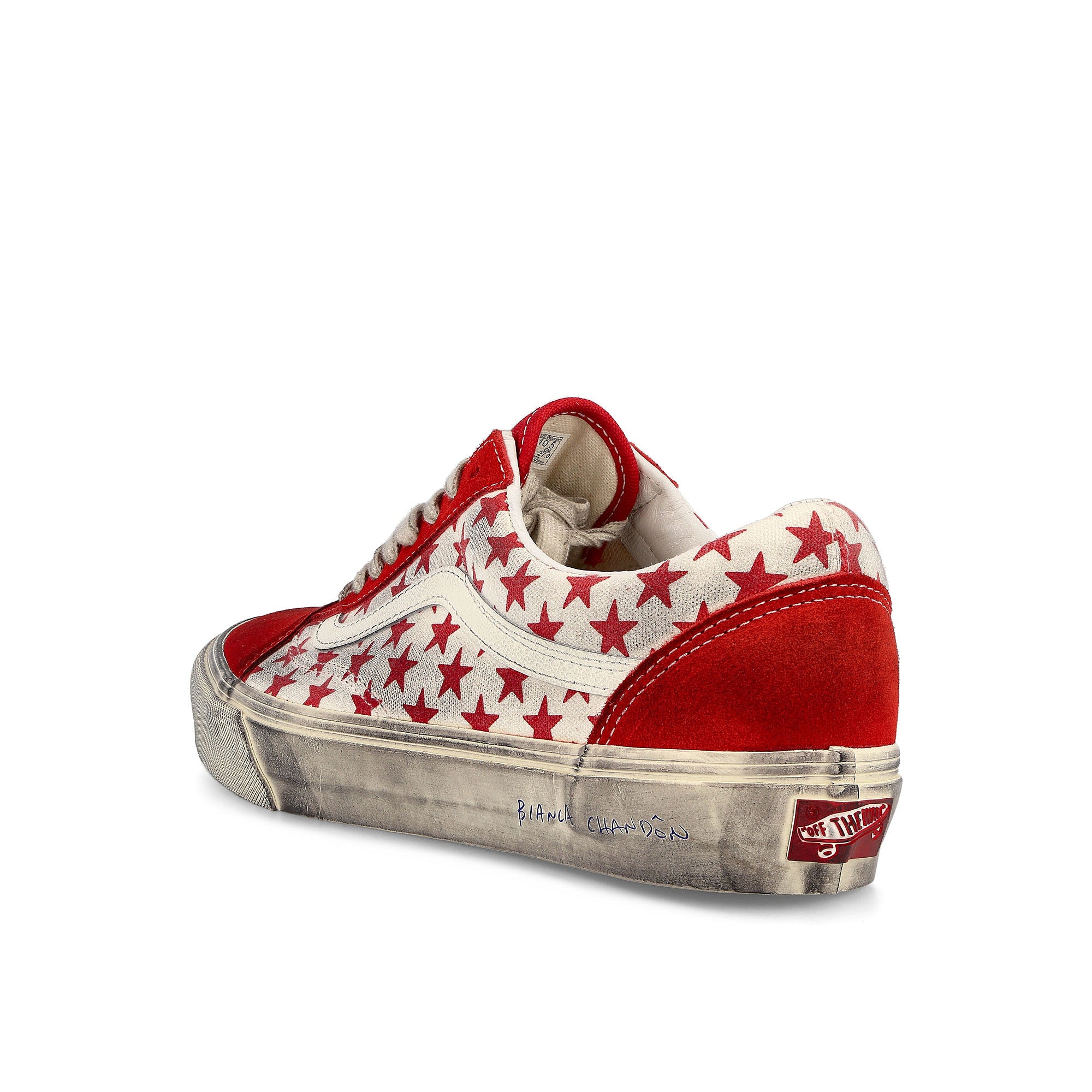 Vans Bianca Chandon x Vans Old Skool Vault Red / White Sneakers Material | Overkill