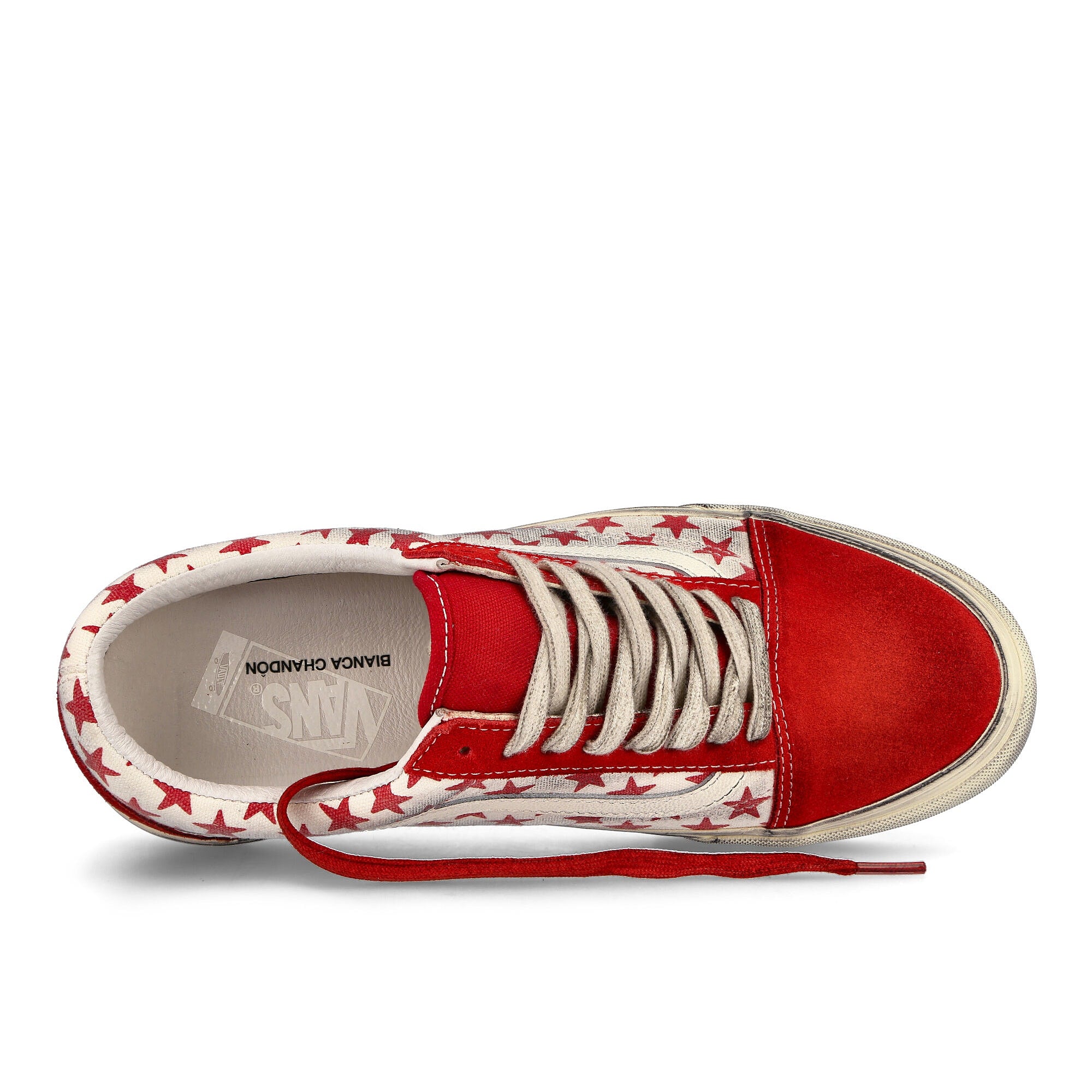 Vans Bianca Chandon x Vans Old Skool Vault Red / White Sneakers Detail View 1 | Overkill